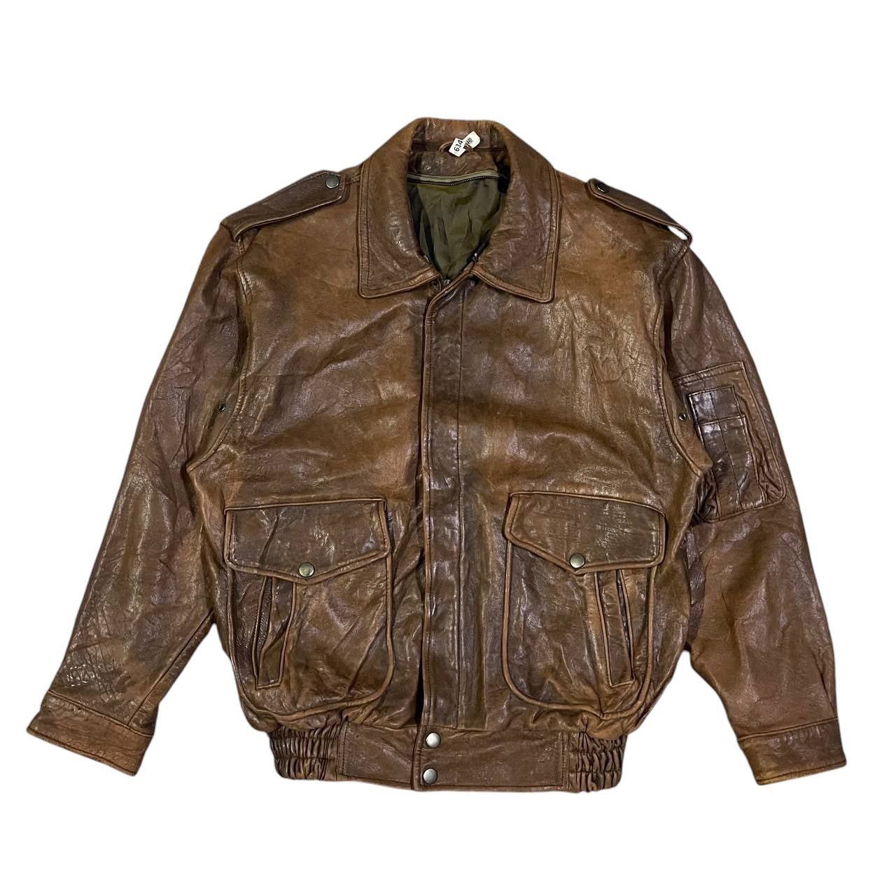 Leather Vintage Leather Bomber Jacket Size US M / EU 48-50 / 2 - 1 Thumbnail