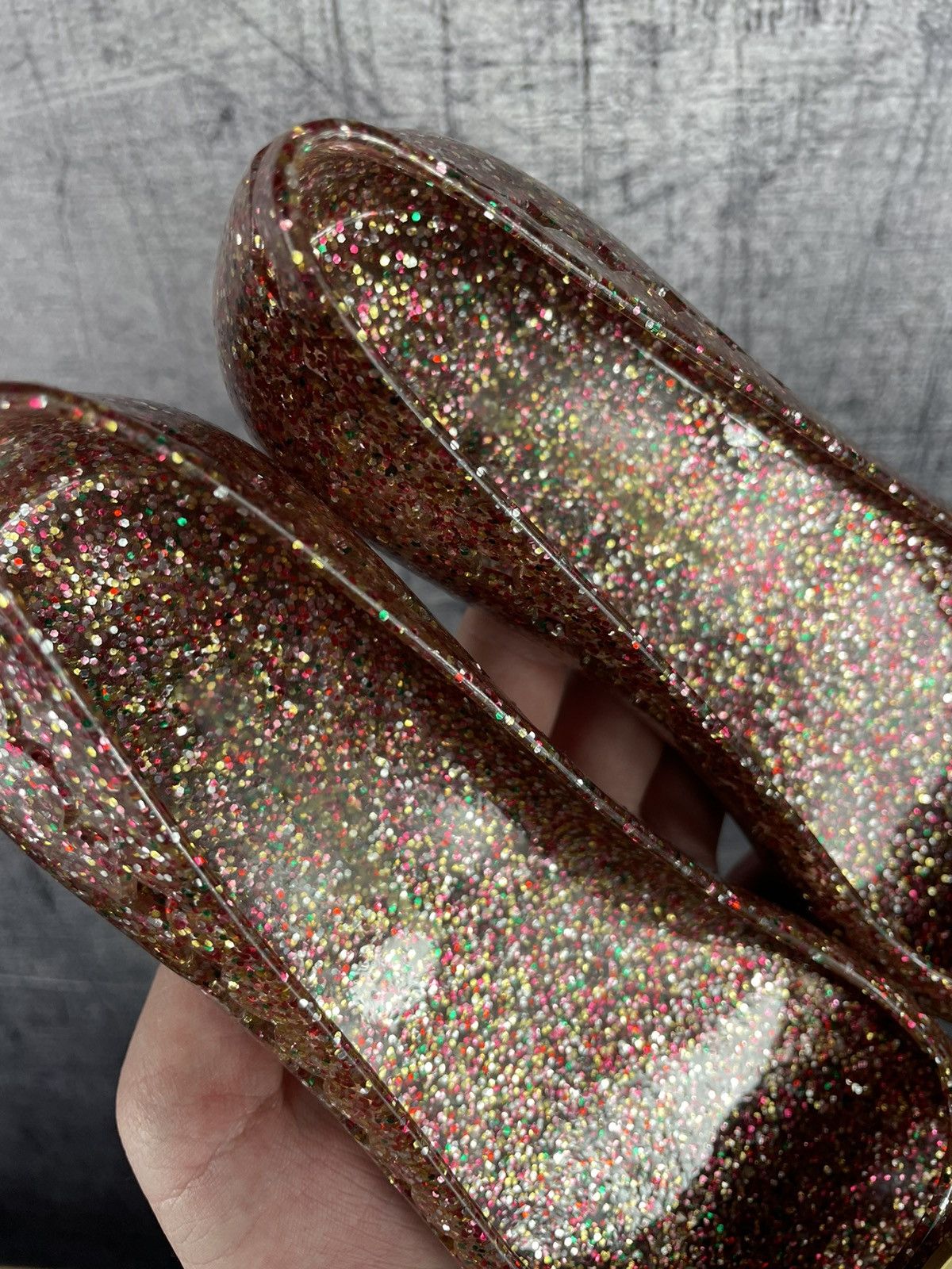 Salvatore Ferragamo FERRAGAMO Jelly multi color glitter rubber ballerinas Size US 5 / IT 35 - 5 Thumbnail