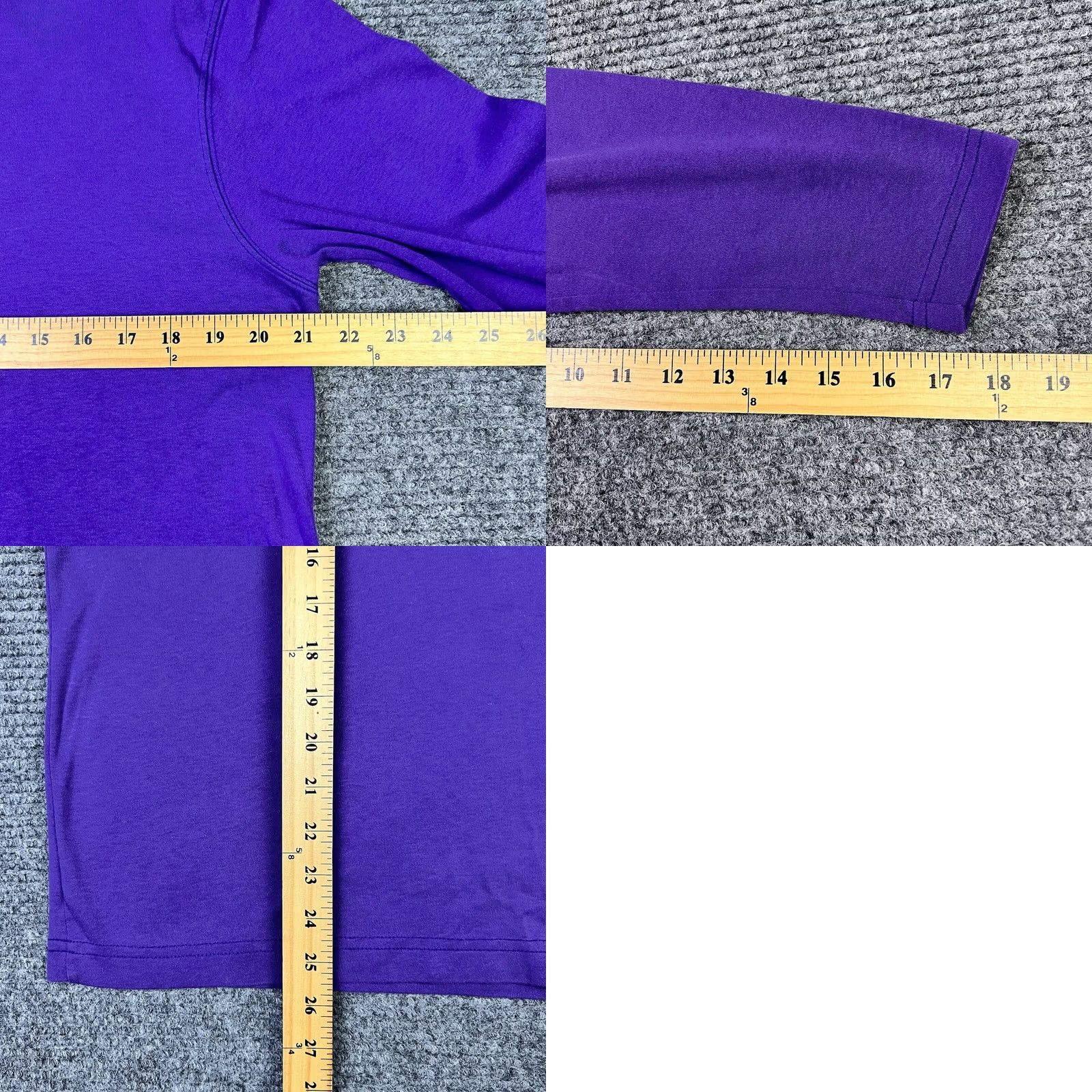 Lands' End VINTAGE Lands' End Turtleneck Stretch Fit T-Shirt Women Large Purple 90s Solid Long Sleeve - 100% Cotton Mens Womens Boys Girls Size L / US 10 / IT 46 - 8 Thumbnail