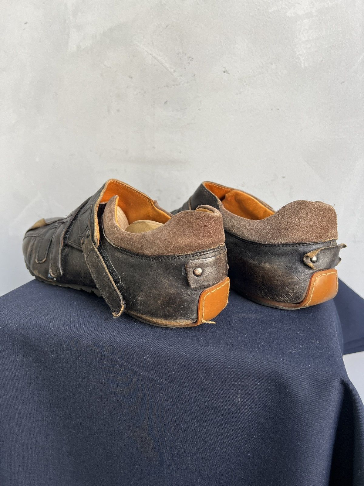 No Faith Studios Leather avant garde y2k belted low boots y2k style Size US 11 / EU 44 - 6 Thumbnail