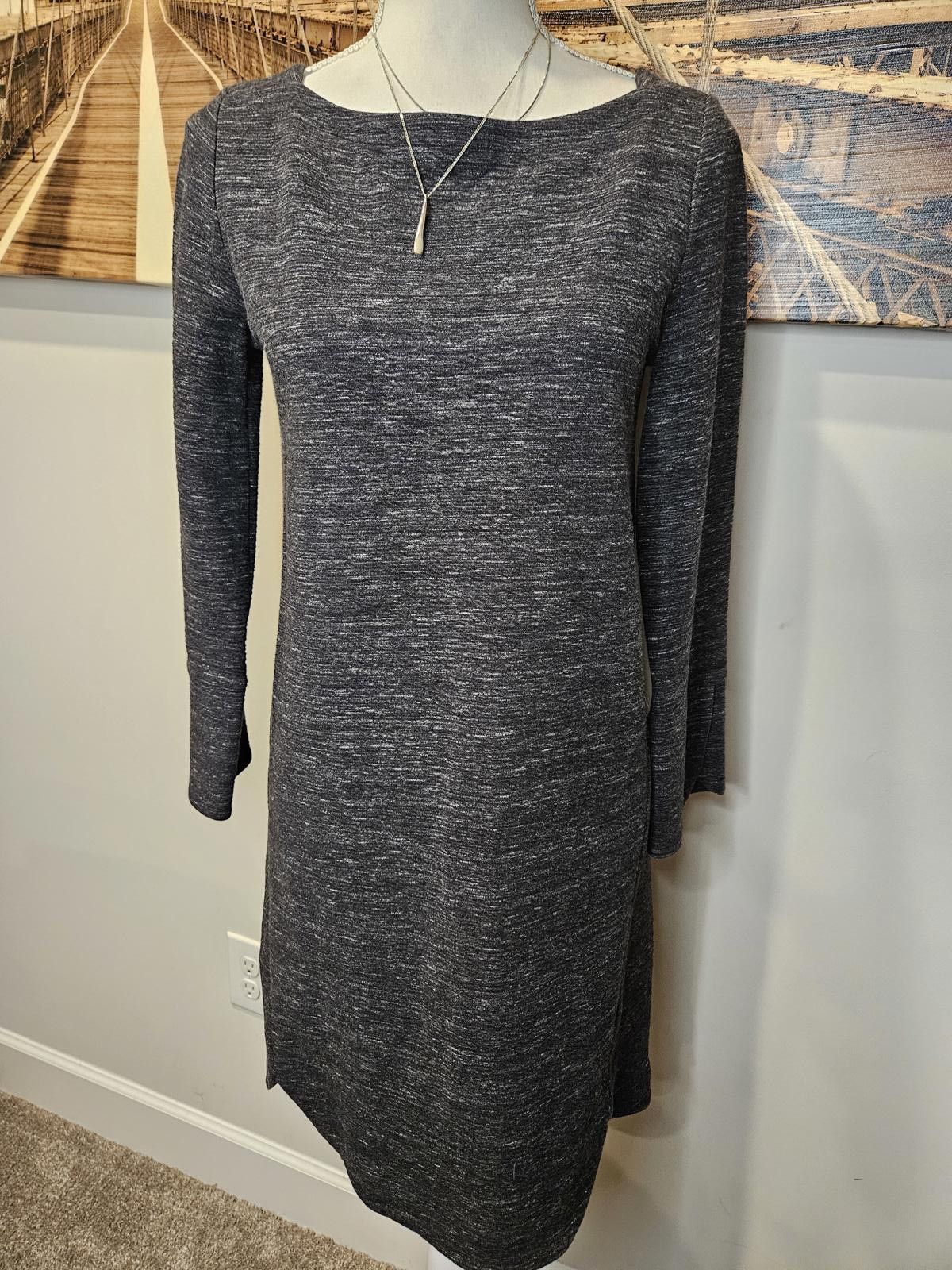 Banana Republic Banana Republic Knit Dress - Gray - Long Sleeve Size XS / US 0-2 / IT 36-38 - 1 Thumbnail