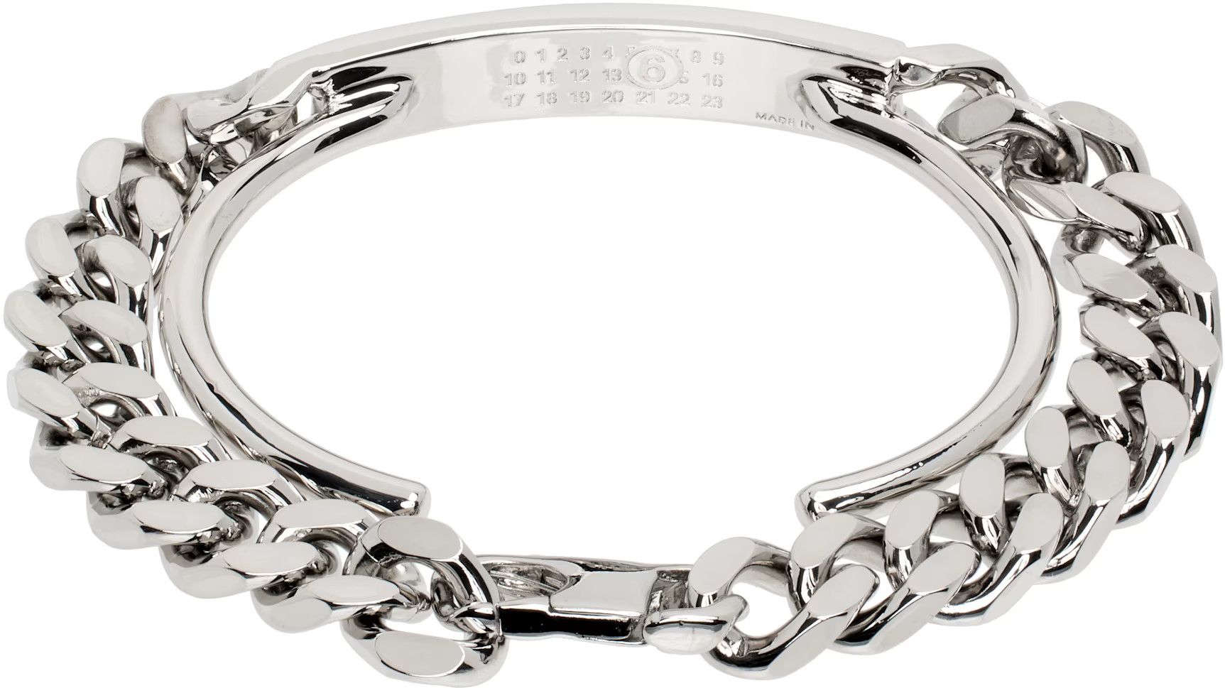 MM6 × Maison Margiela MM6 Maison Margiela Silver Tiered Bracelet Size ONE SIZE - 2 Thumbnail