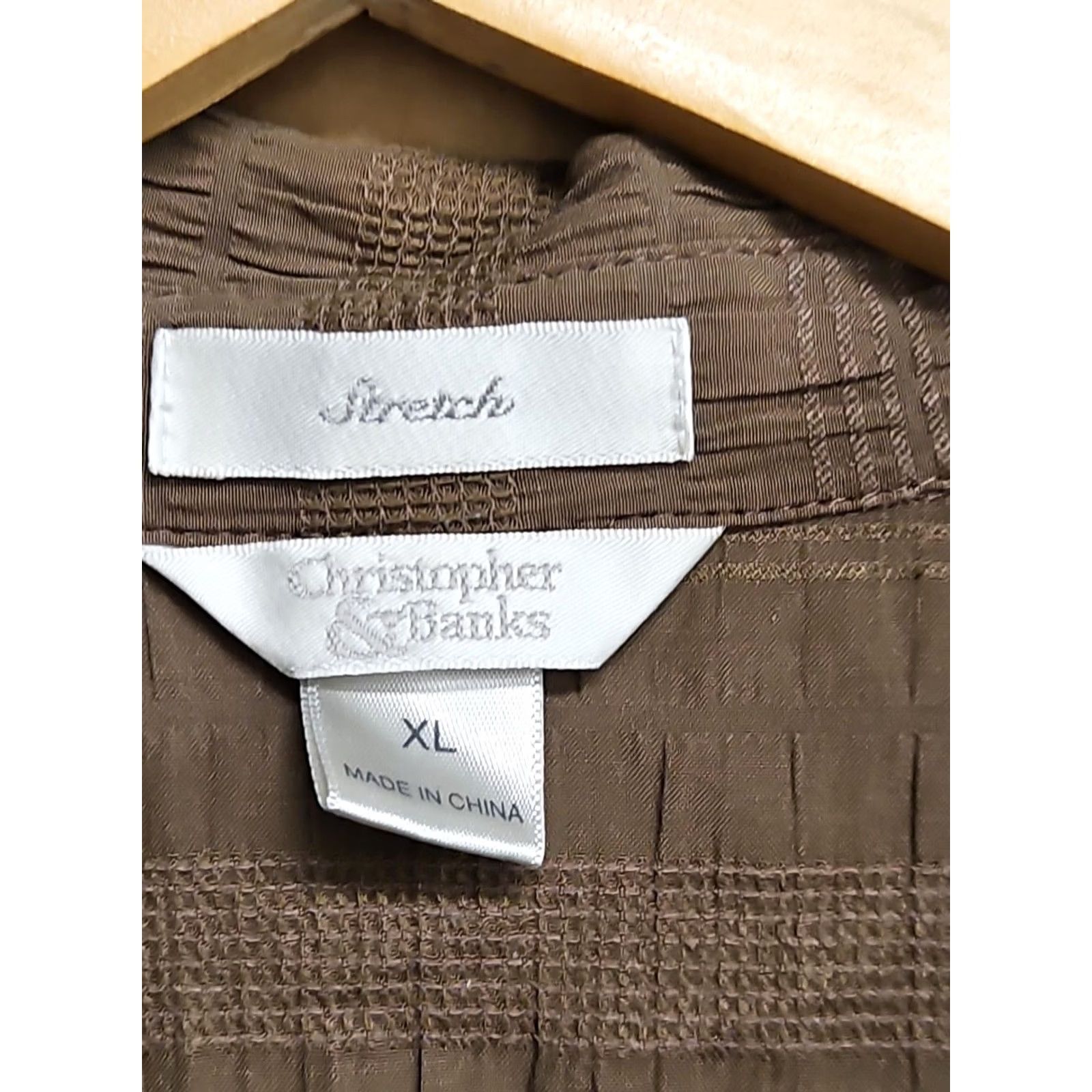 Vintage Christopher & Banks Stretch Utility Layering Shirt Women’s XL Brown Button Up Size XL / US 12-14 / IT 48-50 - 5 Thumbnail