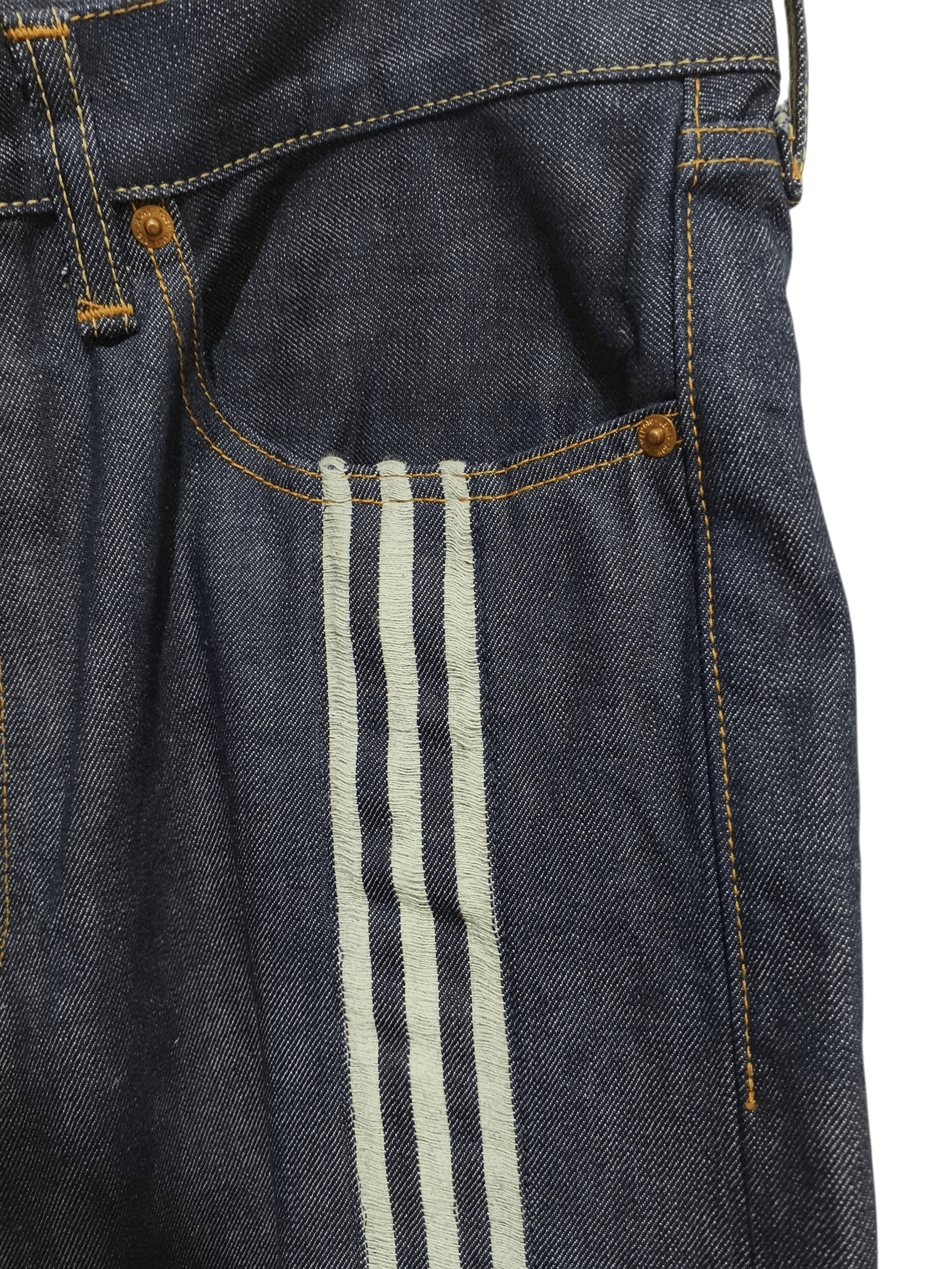 Yohji Yamamoto Yohji Yamamoto x Adidas Y3 SS04 Spotted Horse Striped Denim Size US 32 / EU 48 - 3 Thumbnail