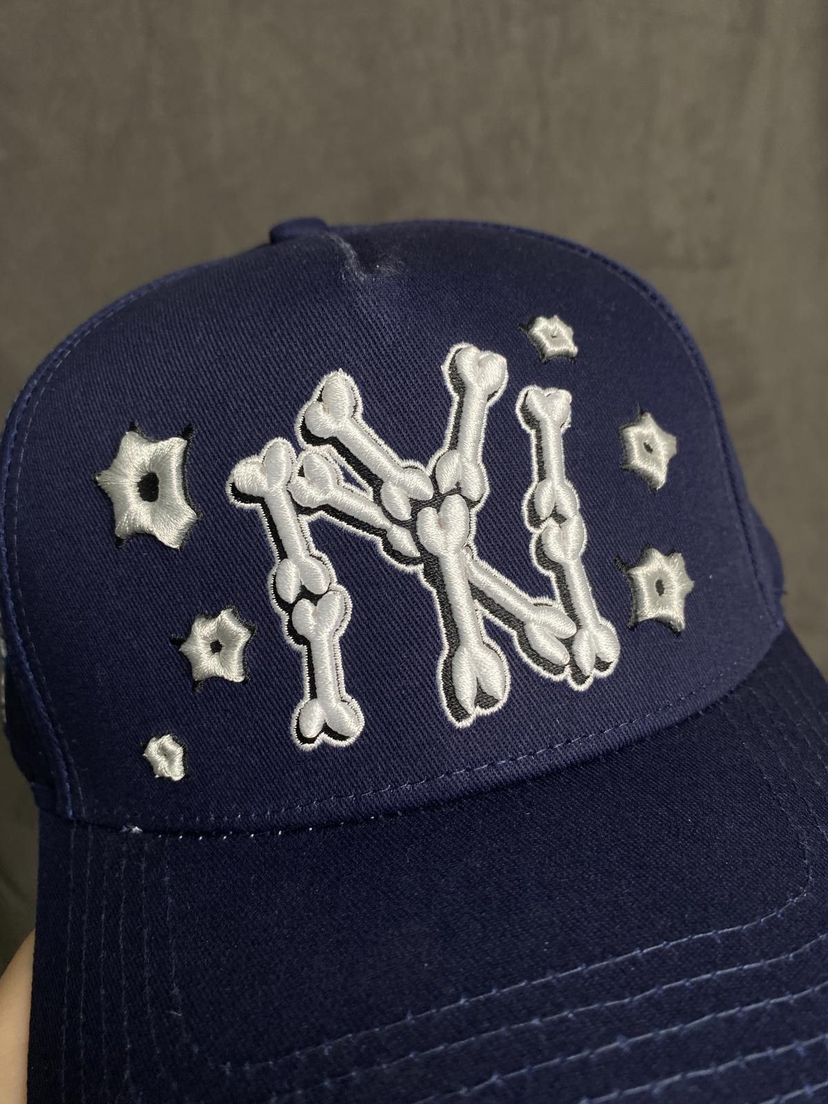 Designer Deadstock NY Bones Navy 31 Snapback Thirty One Hats OS Size ONE SIZE - 9 Thumbnail