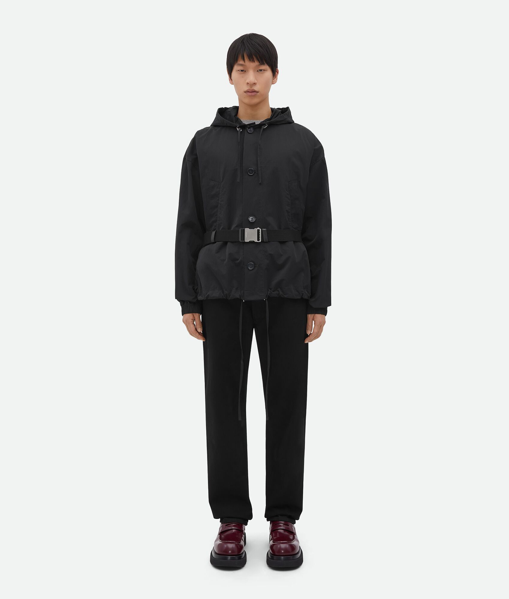 Bottega Veneta o1s1rm0925 Packable Tech Nylon Parka in Black Size US L / EU 52-54 / 3 - 1 Thumbnail