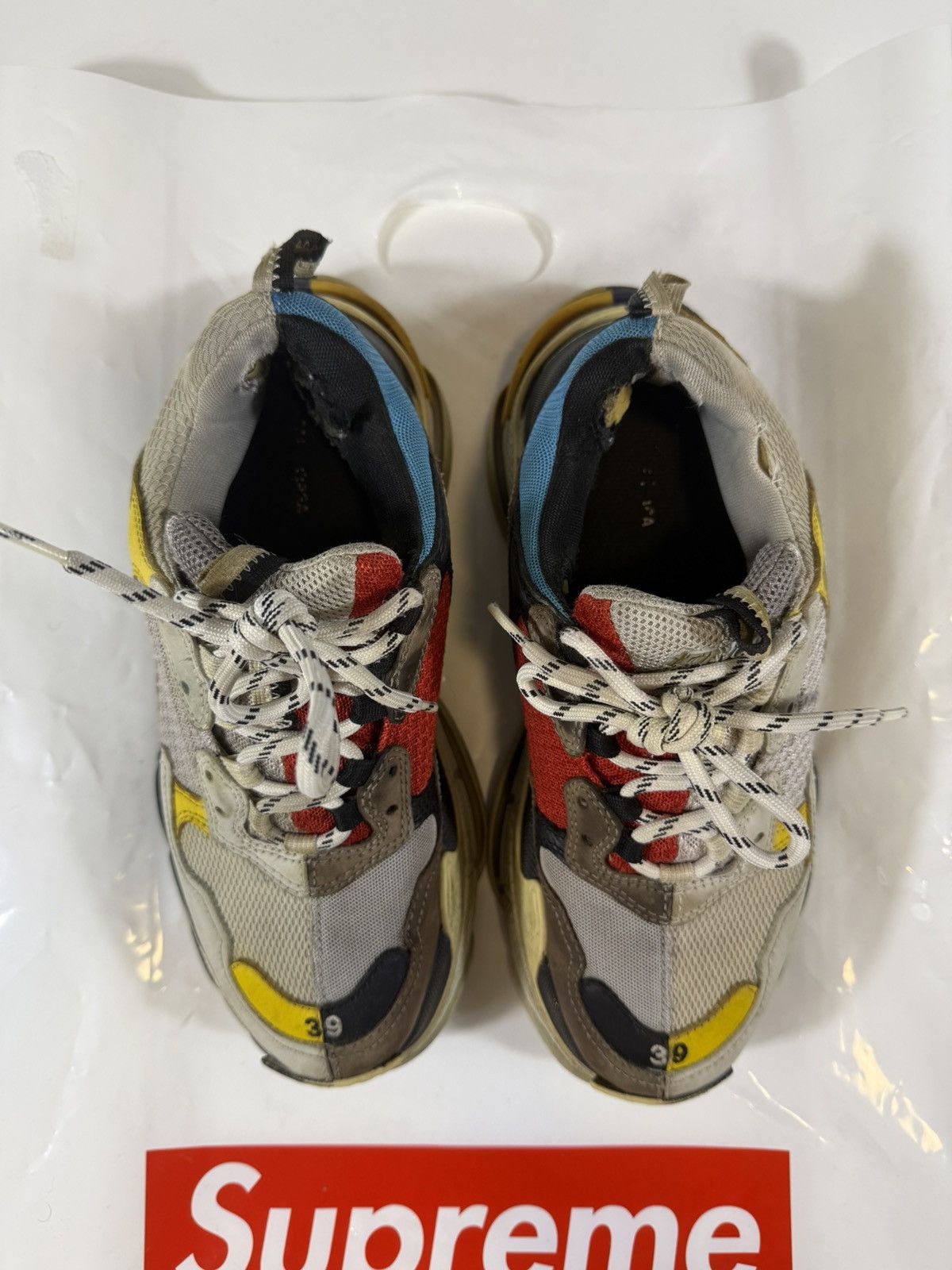 Balenciaga Balenciaga Triple S Multi Color Half & Half ‘Split’ Size US 7 / EU 40 - 15 Thumbnail