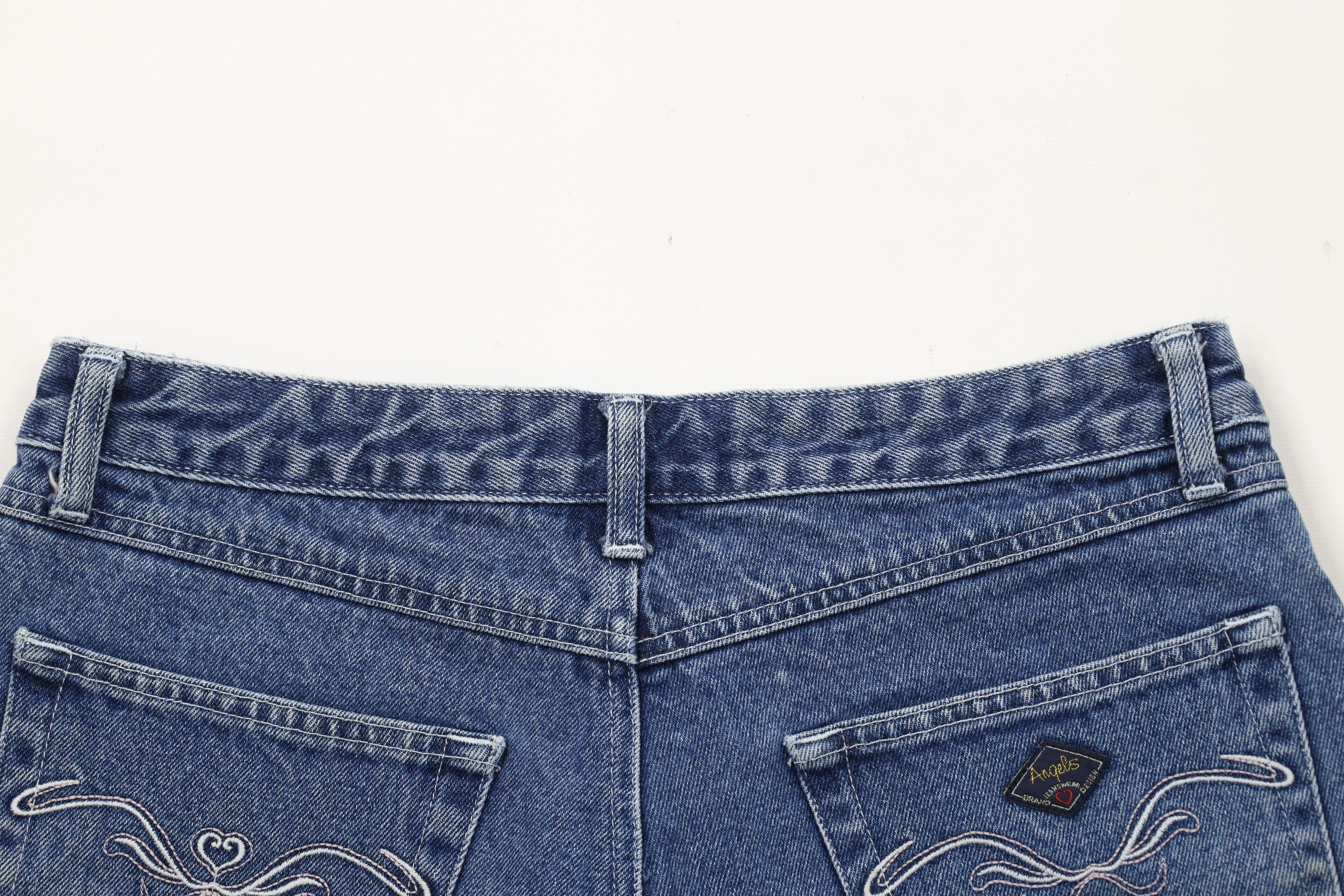 Vintage Vintage 90s Y2K Babydoll Heart Denim Jean Shorts Blue Cotton Size 32" / US 10 / IT 46 - 11 Thumbnail