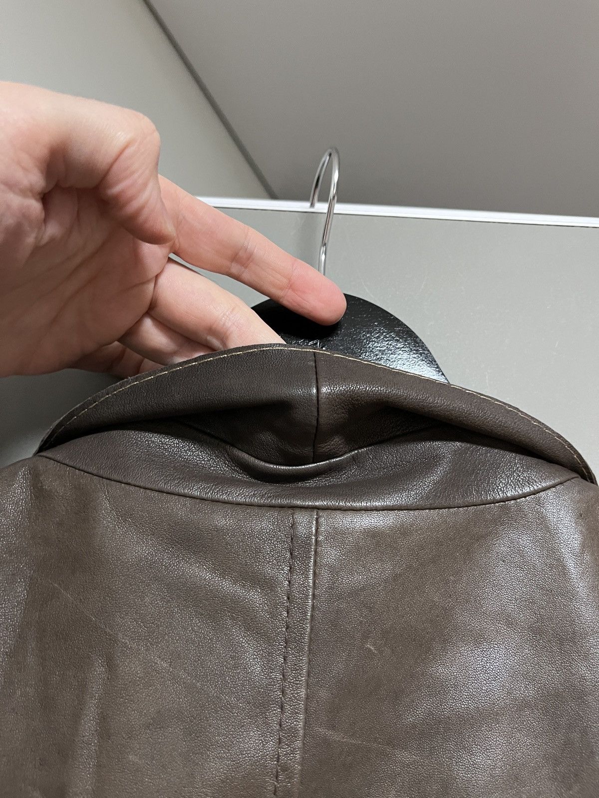 Mandelli Enrico Mandelli Dark Brown Leather Luxury Blazer Jacket Size US L / EU 52-54 / 3 - 12 Thumbnail