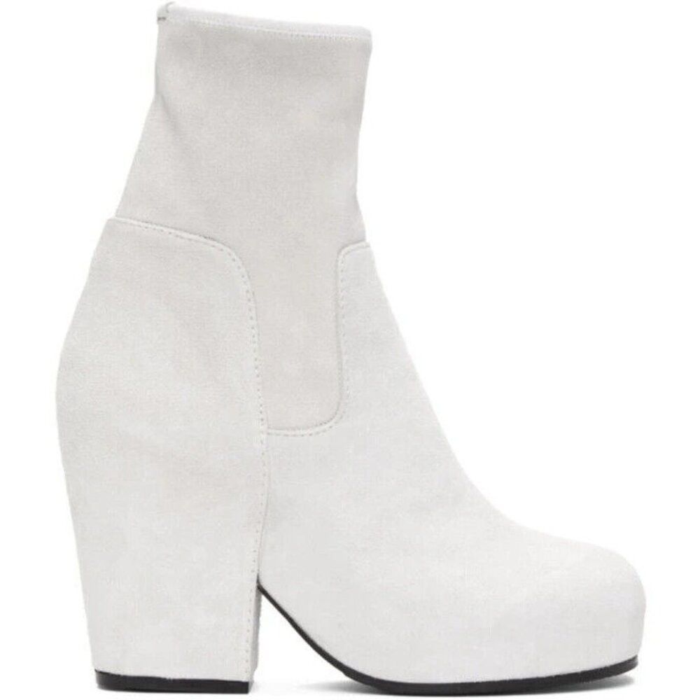 Random Identities Random Identities Suede Boots Size 41 US 11 Womens White Size US 11 / IT 41 - 1 Thumbnail