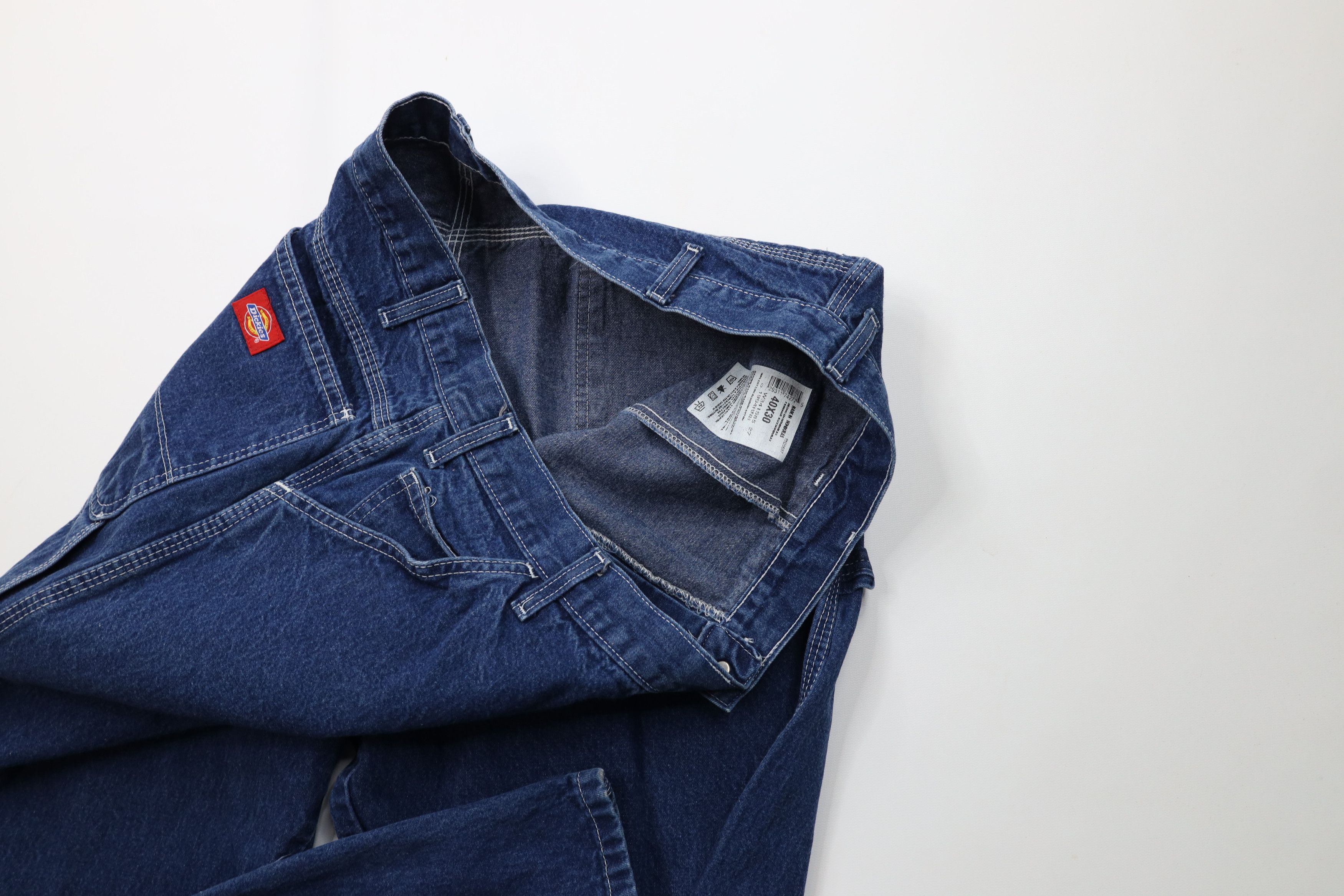 Dickies Vintage 90s Dickies Spell Out Wide Leg Dungaree Denim Jeans Size US 40 / EU 56 - 8 Thumbnail