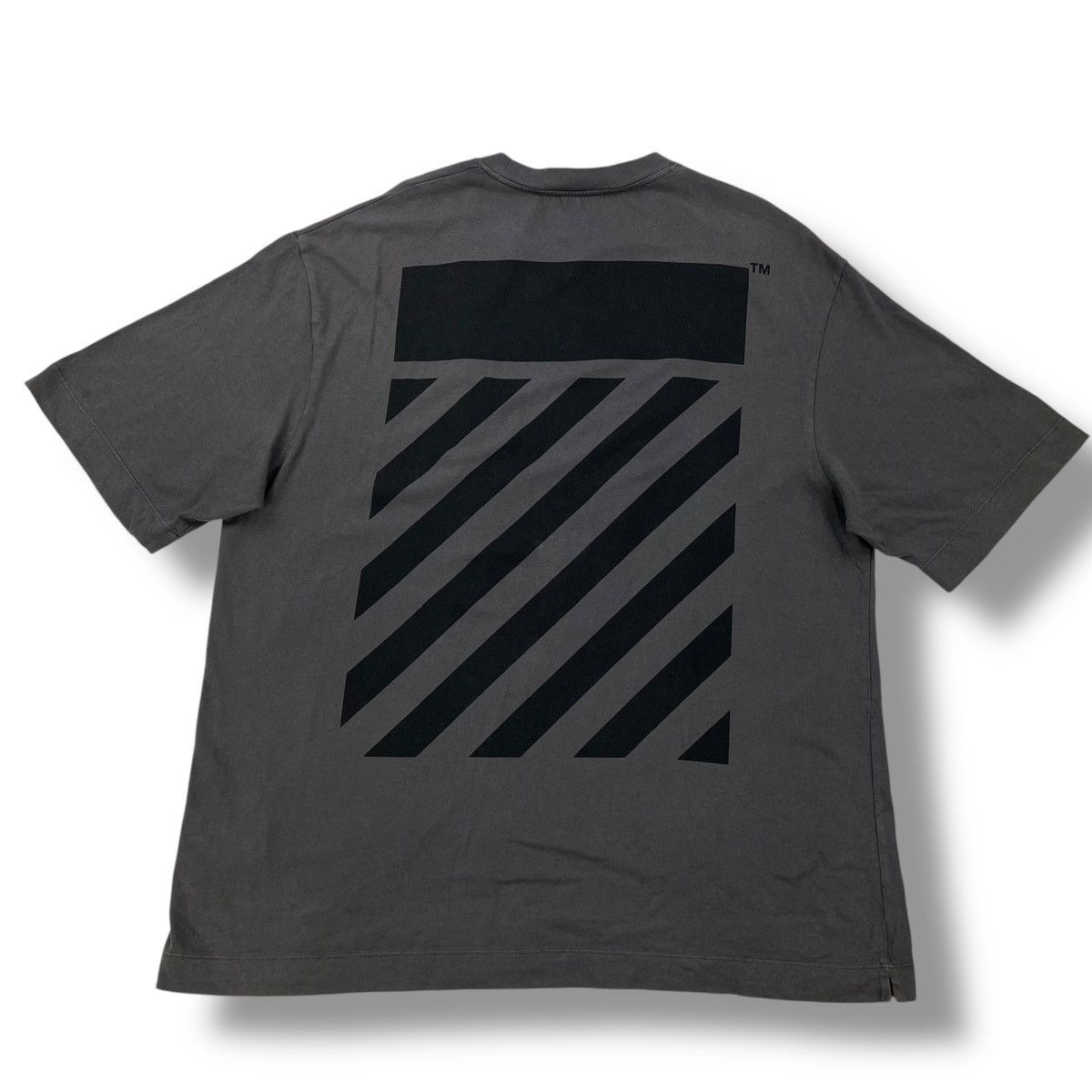 Off-White Off-White Diagonal Grey T Shirt Size US L / EU 52-54 / 3 - 2 Thumbnail