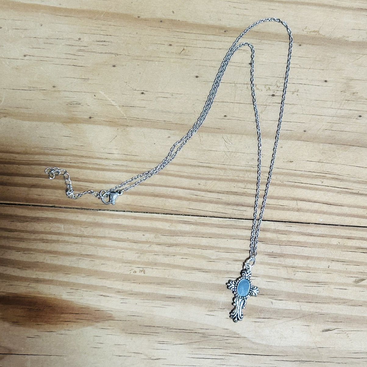 Handmade Handcrafted vintage filigree abalone cross pendant necklace Size ONE SIZE - 8 Thumbnail