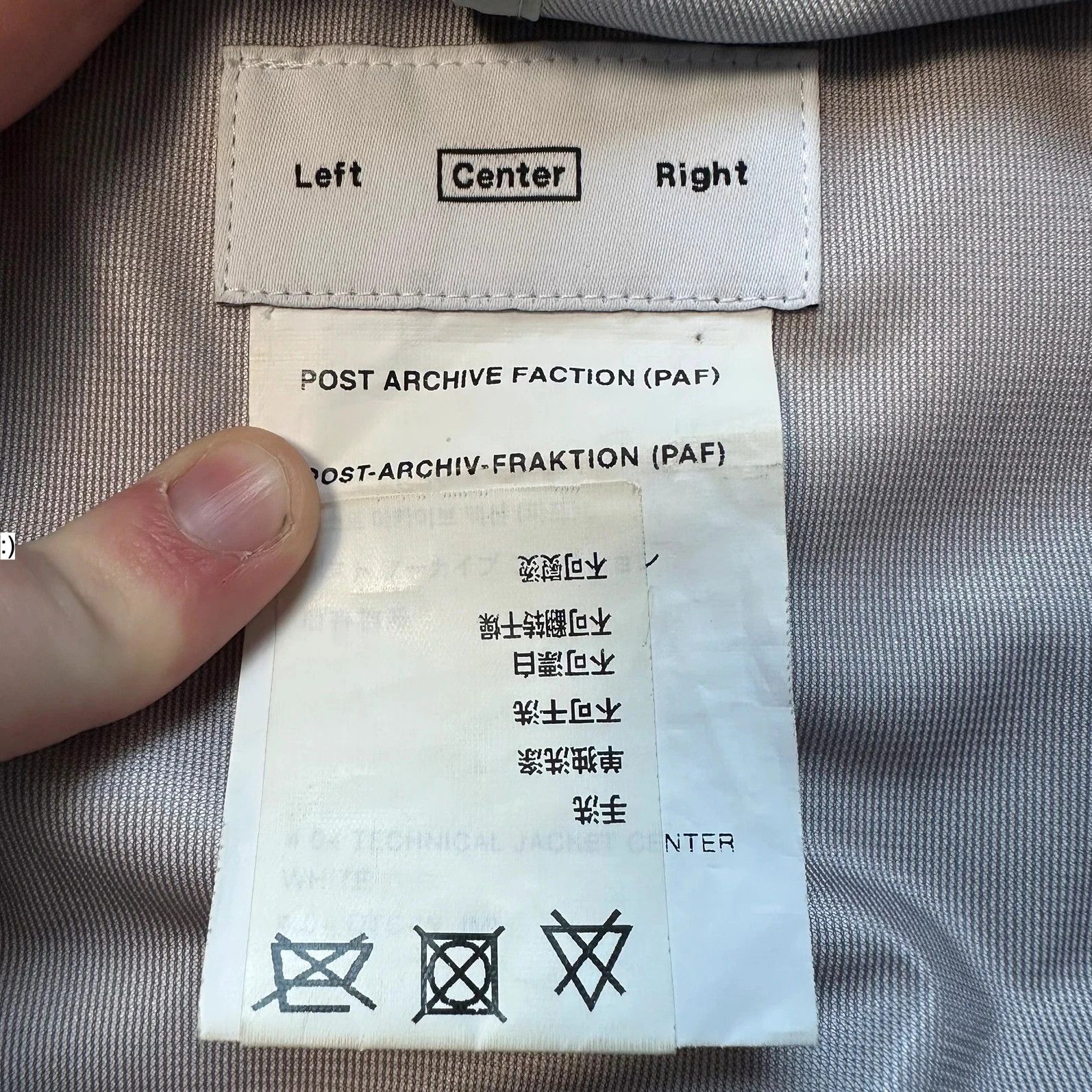 POST ARCHIVE FACTION (PAF) Jacket PAF 4.0+ Technical Center White Size US M / EU 48-50 / 2 - 7 Thumbnail