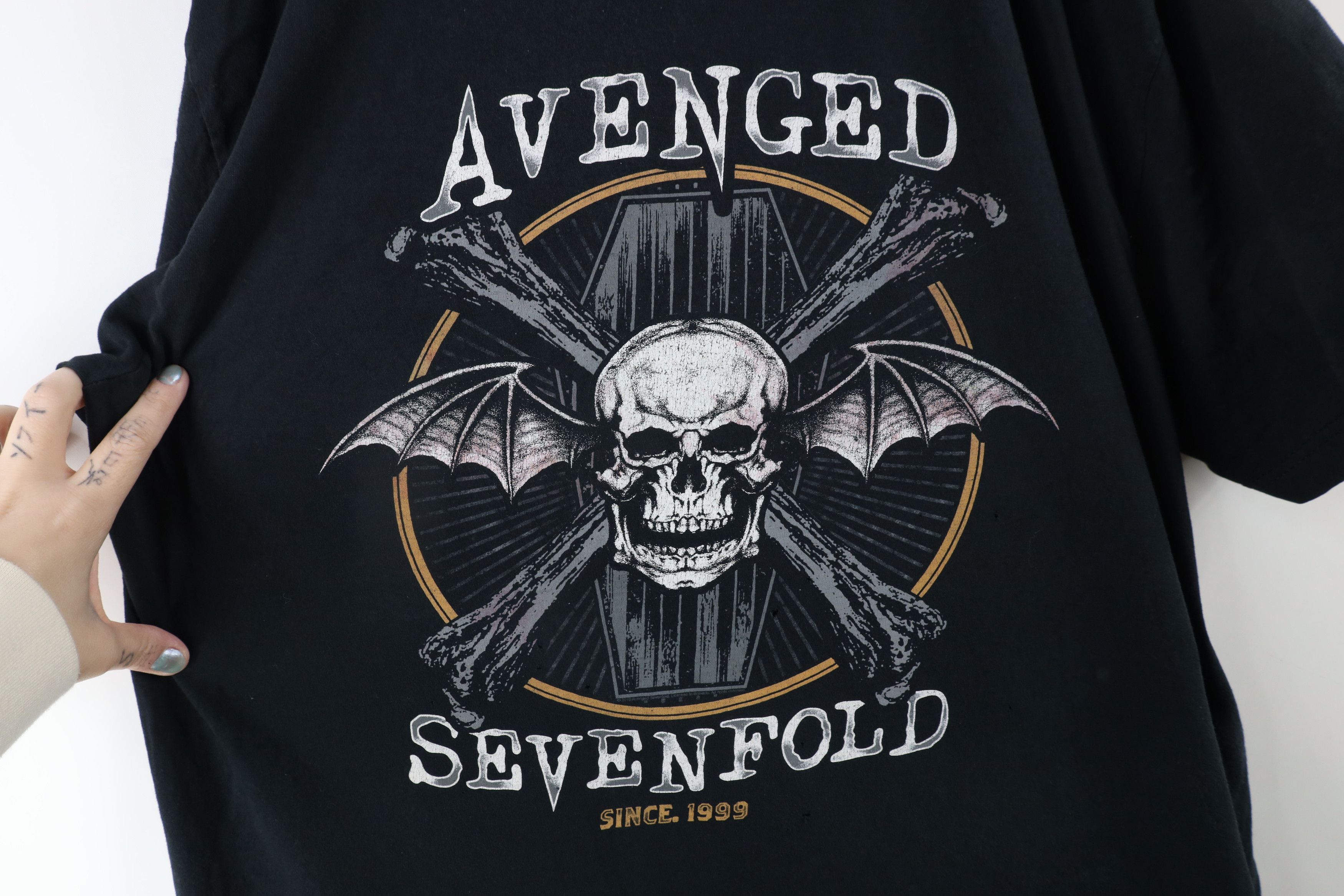 Vintage Vintage Out Avenged Sevenfold Band T-Shirt Black Cotton Size US XL / EU 56 / 4 - 4 Thumbnail