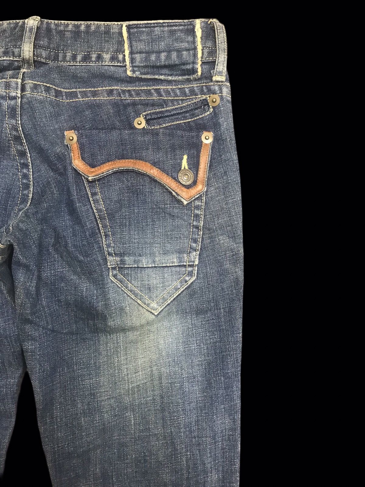 Designer × Japanese Brand 💥FLARE💥EDGE ON ALL MULTIPOCKETS FLARE DENIM F355 Size 29" - 12 Thumbnail