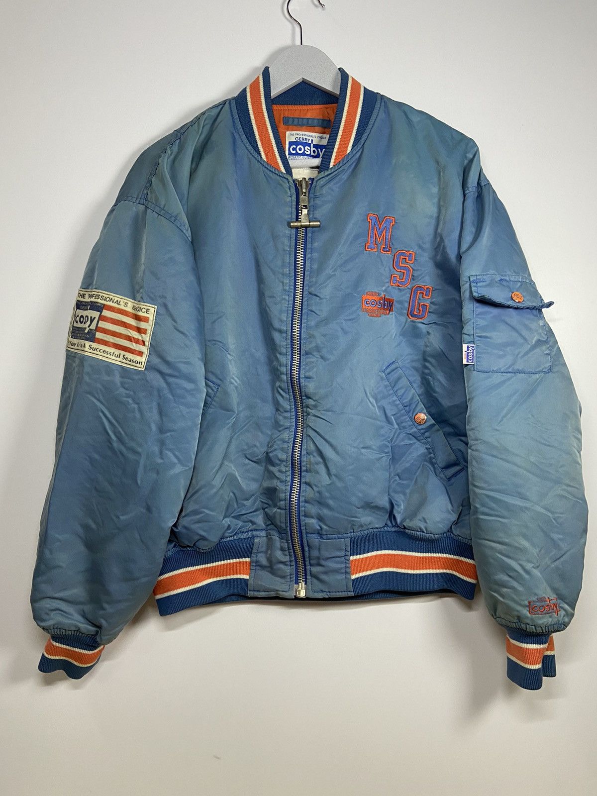 Vintage VINTAGE GERRY COSBY NEW YORK BOMBER JACKET Size US XXL / EU 58 / 5 - 1 Thumbnail