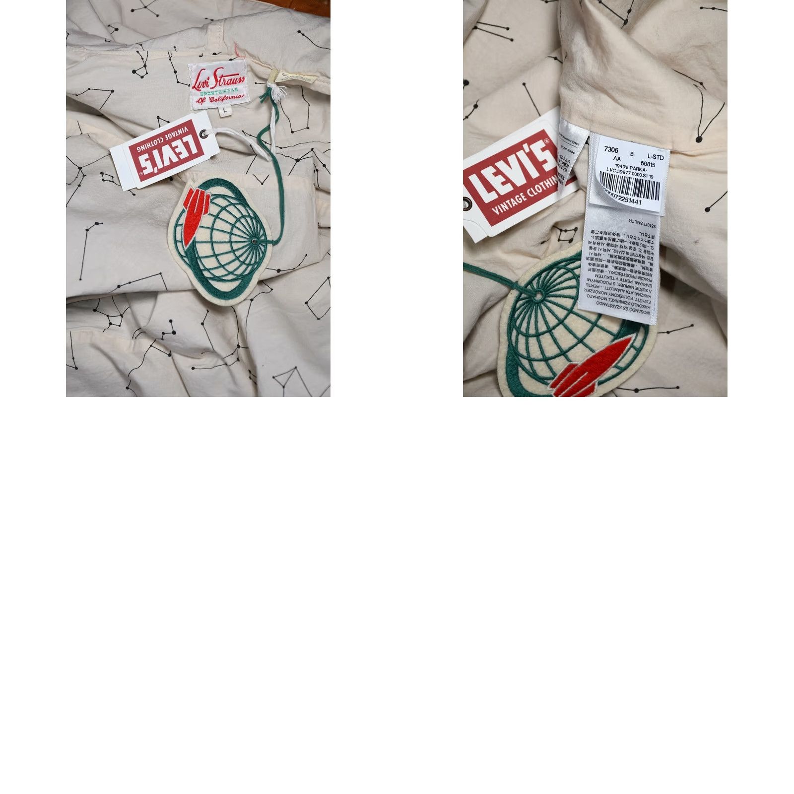 Levi's LVC Levi's 1940s Rocket City Jacket Parka Coat Mens L Orange Vintage Levi's LVC Rocket City Jacket Coat Mens L Size US L / EU 52-54 / 3 - 9 Thumbnail