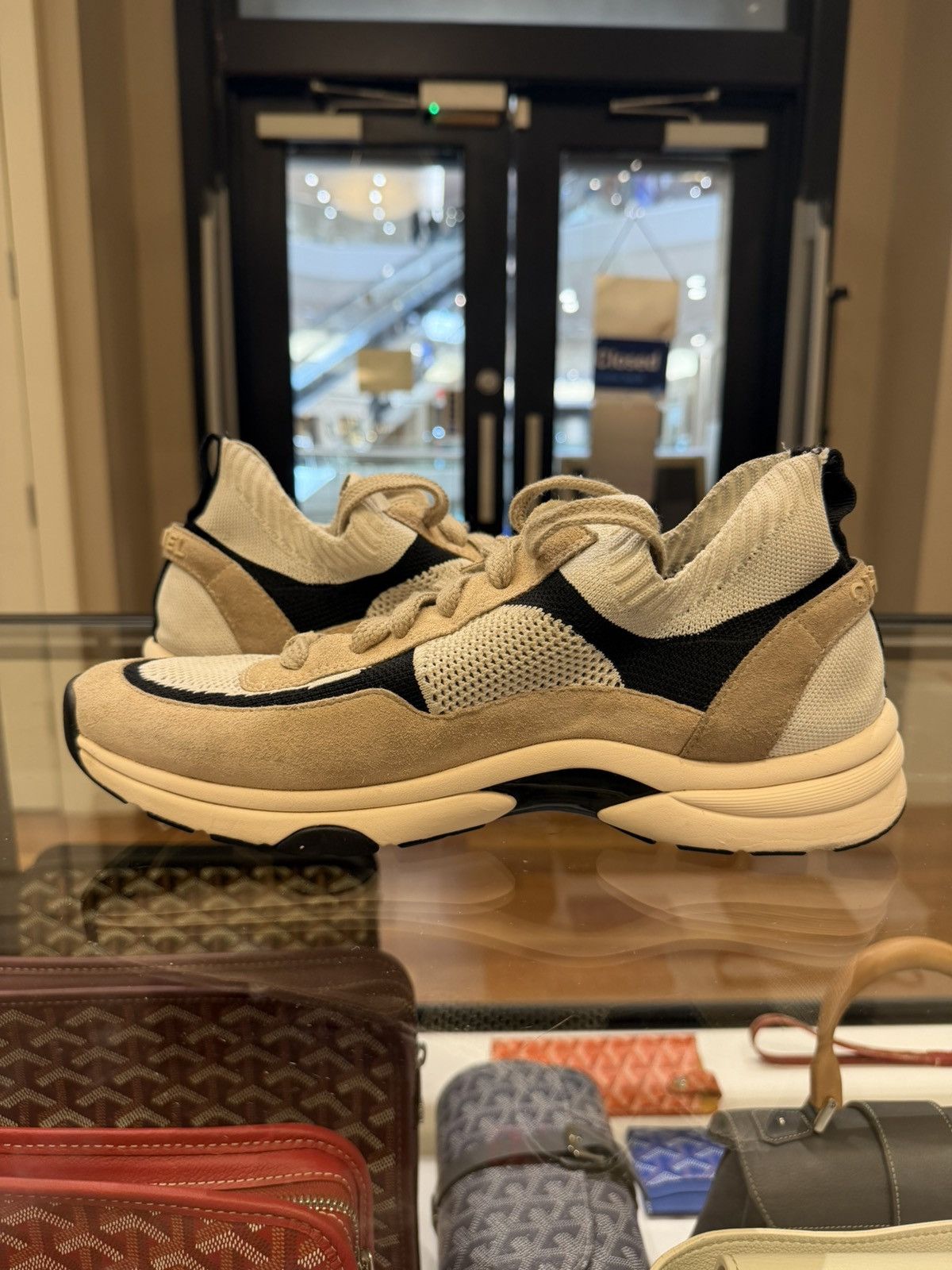 Chanel Chanel Sock Runner Sneakers - White/Grey Size US 9 / EU 42 - 4 Thumbnail