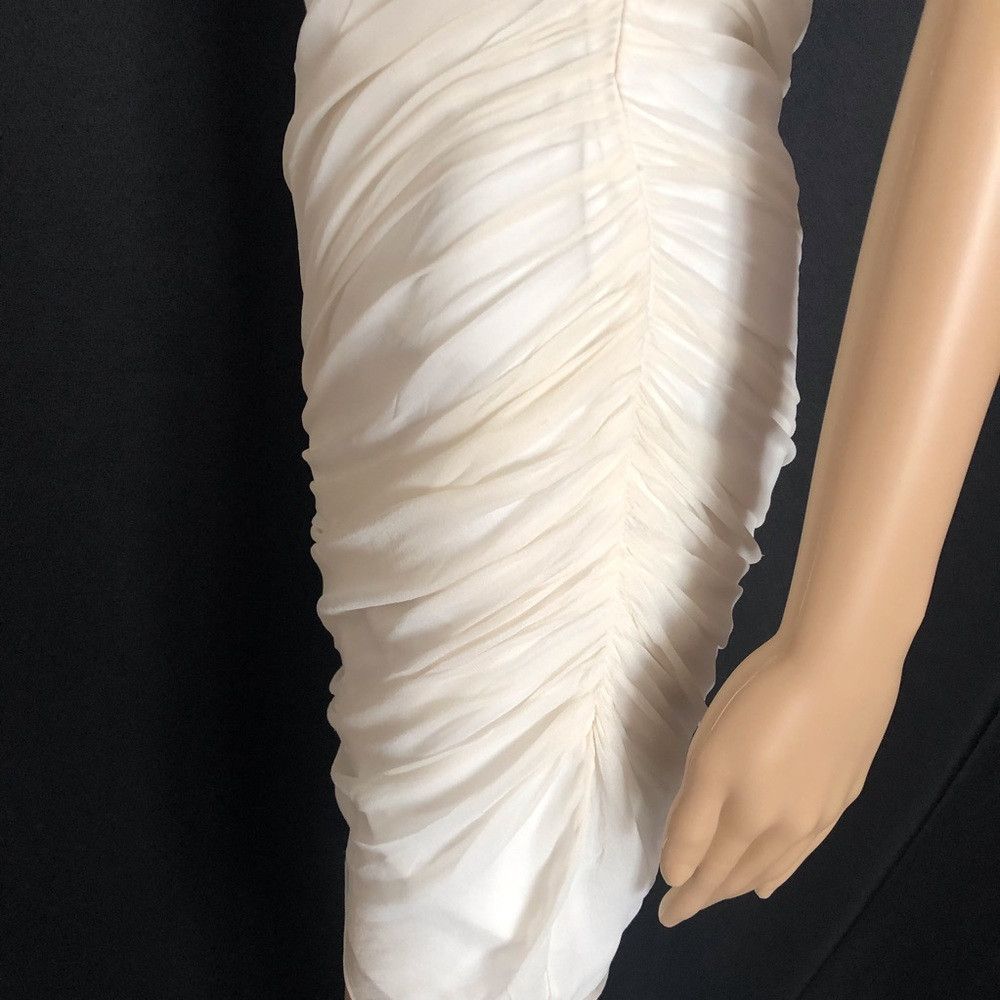 Alice + Olivia Alice + Olivia Lexie Drape-Skirt White Dress Size 2 Size XS / US 0-2 / IT 36-38 - 4 Thumbnail
