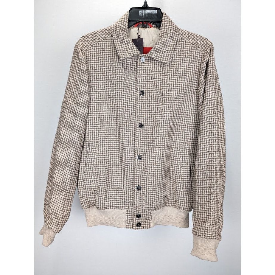 Isaia o1rshd1 CC20 Varsity Jacket in Beige/Brown Size US M / EU 48-50 / 2 - 2 Thumbnail