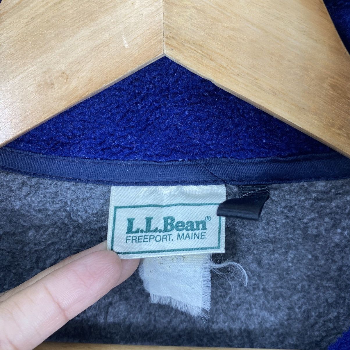 L.L. Bean Vintage 90s LL Bean Deep Pile Fleece Quarter Zip Grey S Size US S / EU 44-46 / 1 - 5 Thumbnail