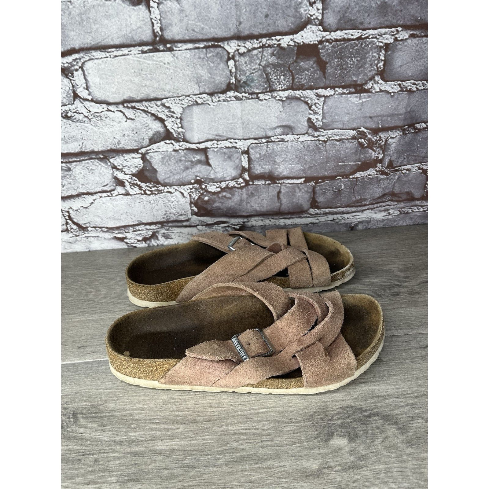 Birkenstock Birkenstock Lugano Pink Clay Suede Leather Slides Sandals Wo Size US 8.5 / IT 38.5 - 4 Thumbnail