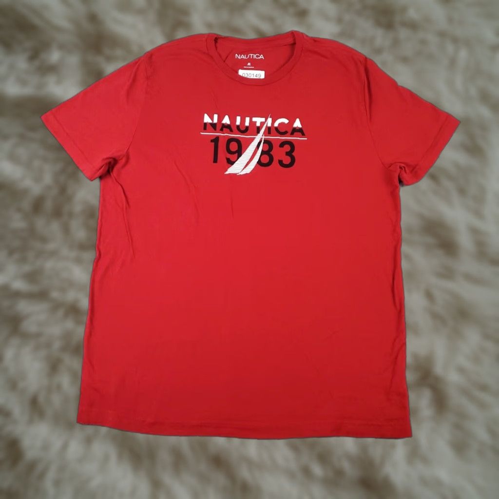 Nautica VINTAGE Nautica Shirt Mens XL Red Crew Neck Short Sleeve Logo T-Shirt Modern American Sports Classic 2020s Mens Size US XL / EU 56 / 4 - 1 Thumbnail