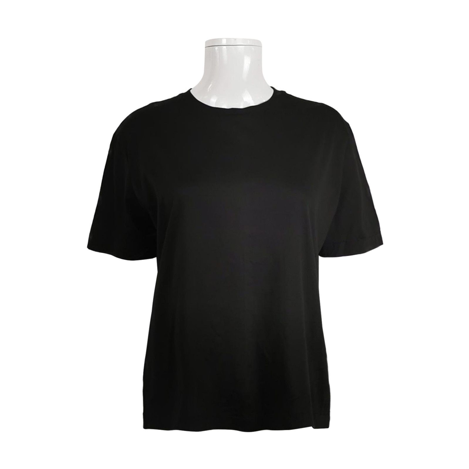 Prada Prada Black Cotton Crew Neck T-Shirt 0089 Size XXL / US 16-18 / IT 52-54 - 1 Thumbnail