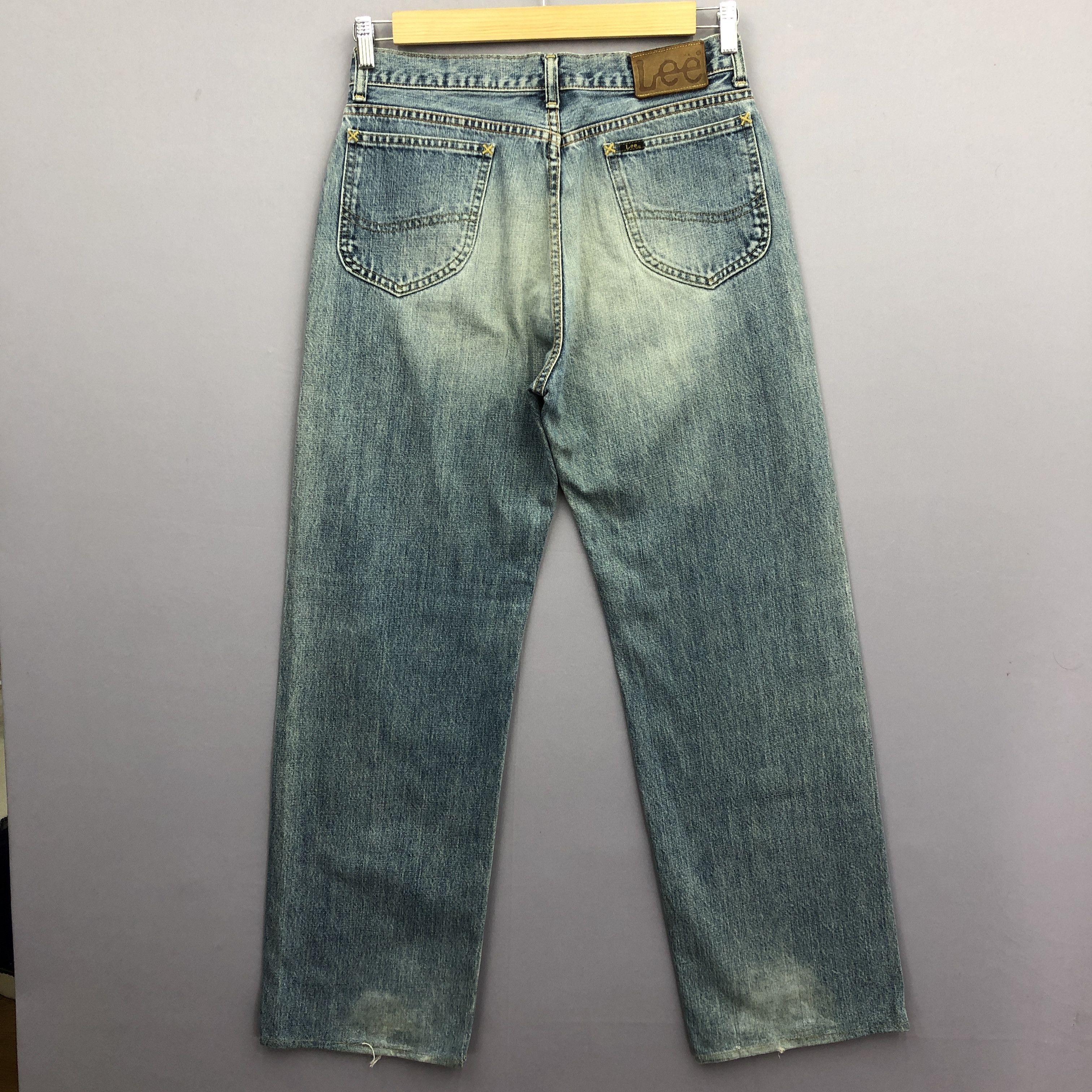 Lee Vintage 80s Lee Riders Selvedge Redline Mud Wash Jeans Denim Size US 30 / EU 46 - 2 Thumbnail