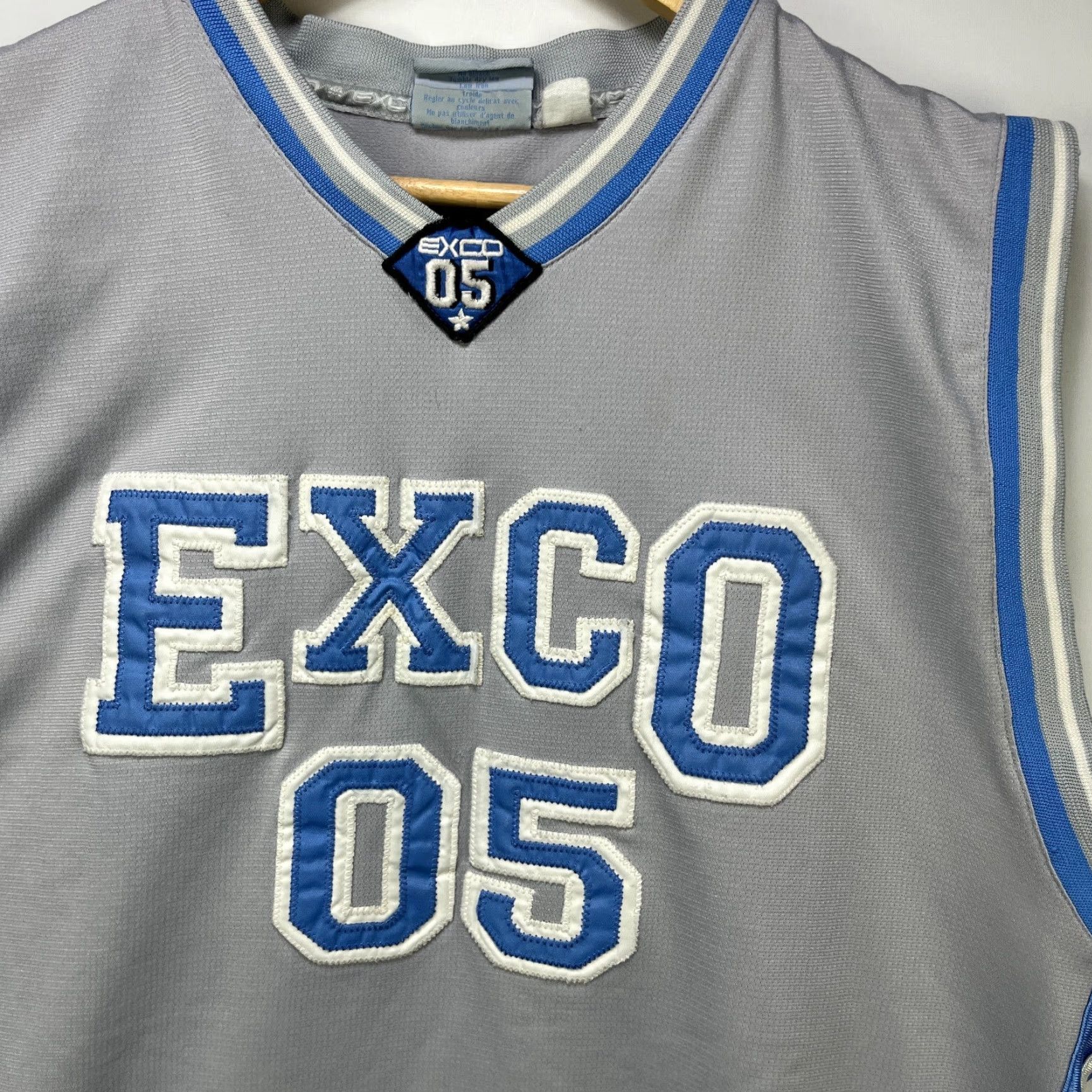 Vintage VINTAGE EXCO Y2K Basketball Jersey Large XL Baggy Hip Hop Mens Shirt XL Blue Hip Hop 90s Theme Size US L / EU 52-54 / 3 - 3 Thumbnail