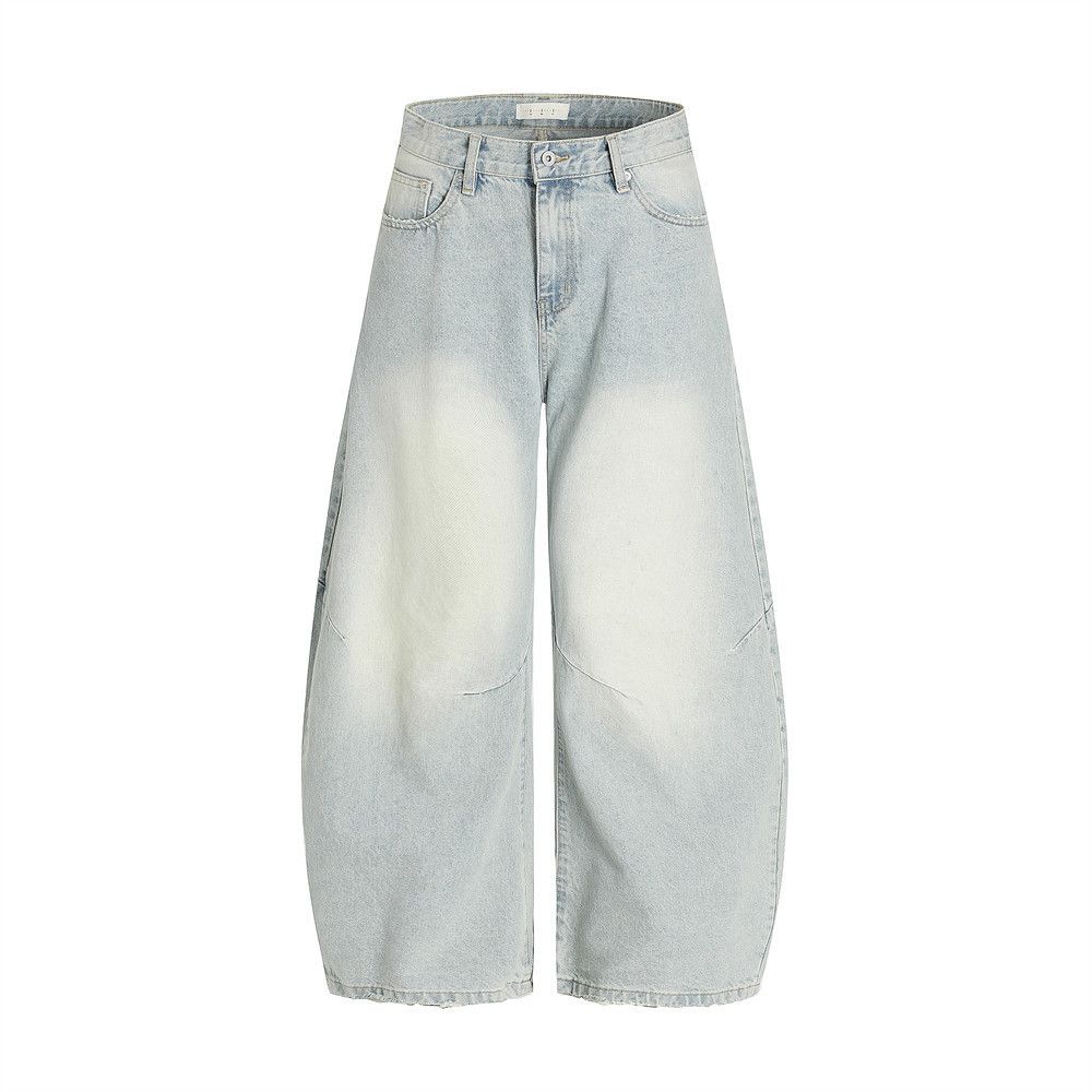 Japanese Brand × Jean Retro punk distressed loose light washed scimitar jeans Size US 32 / EU 48 - 1 Thumbnail