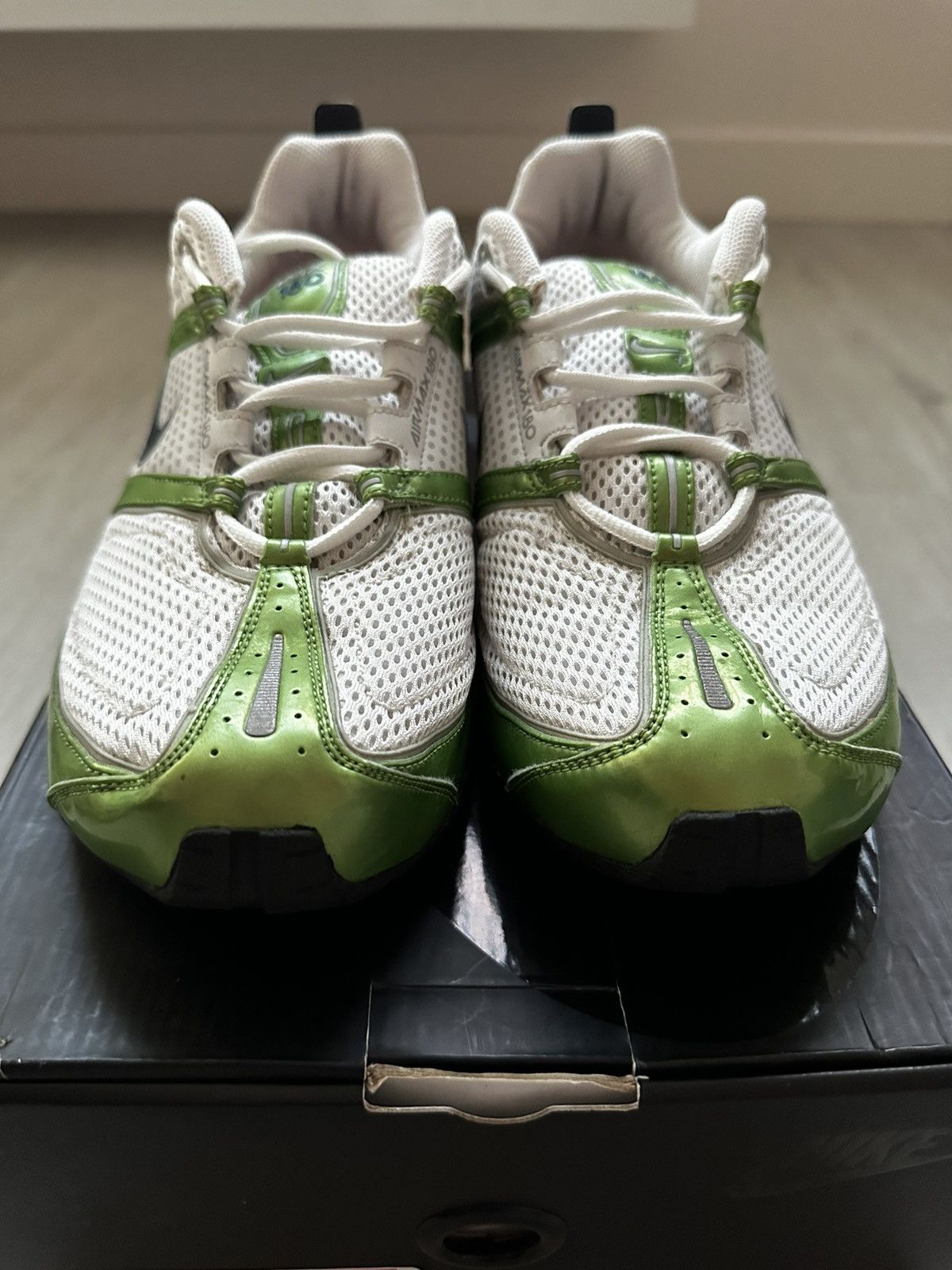 Nike Vintage Nike Airmax 180 White Metallic Green 2006 Size US 11 / EU 44 - 5 Thumbnail