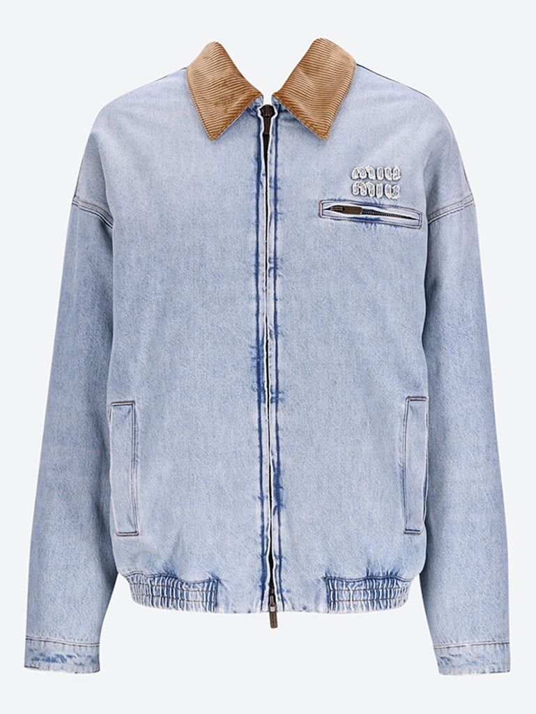 Miu Miu Denim stone padded jacket Size XS / US 0-2 / IT 36-38 - 1 Thumbnail