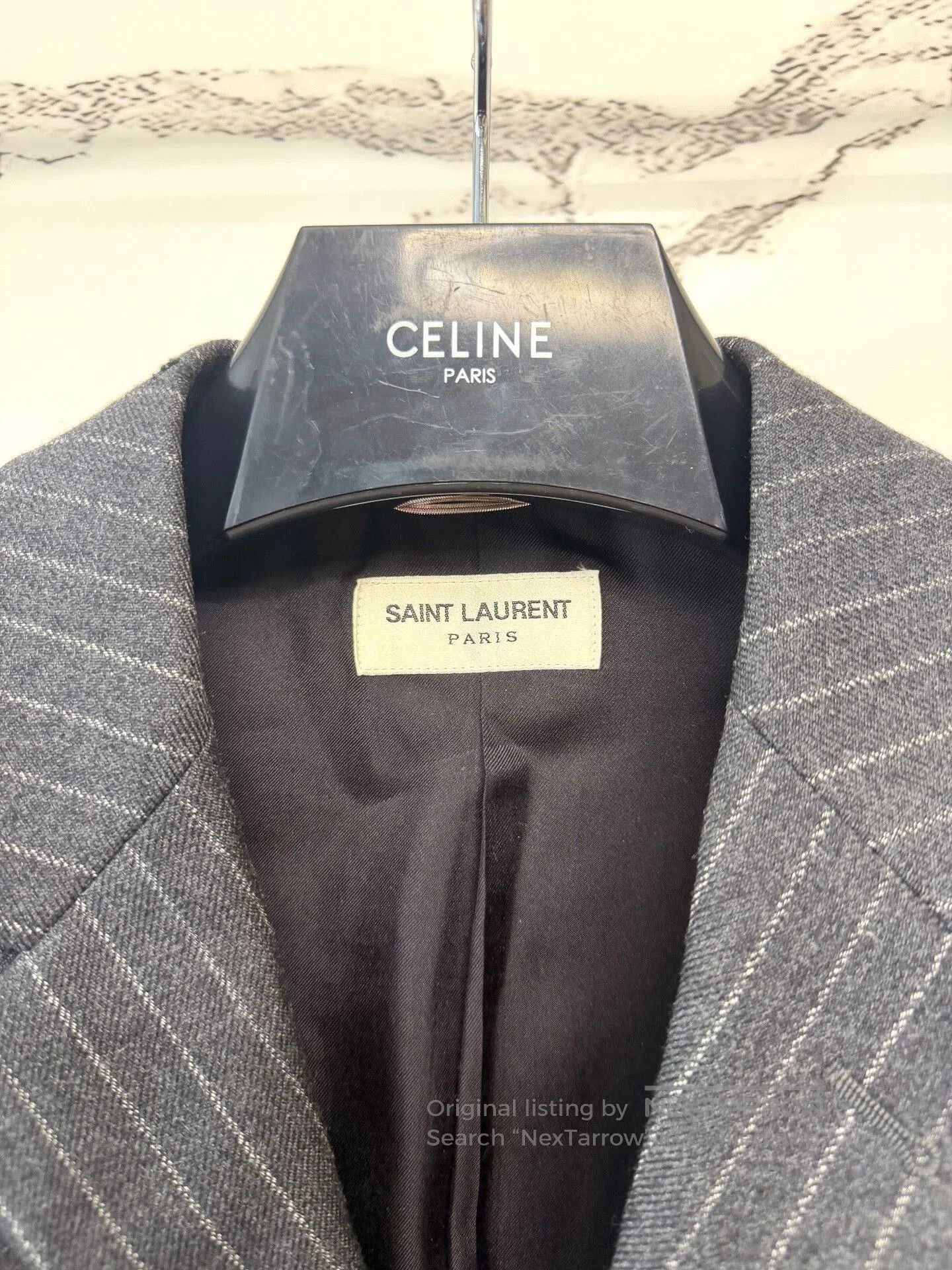 Yves Saint Laurent saint laurent striped wool suit jacket. Size US L / EU 52-54 / 3 - 2 Thumbnail