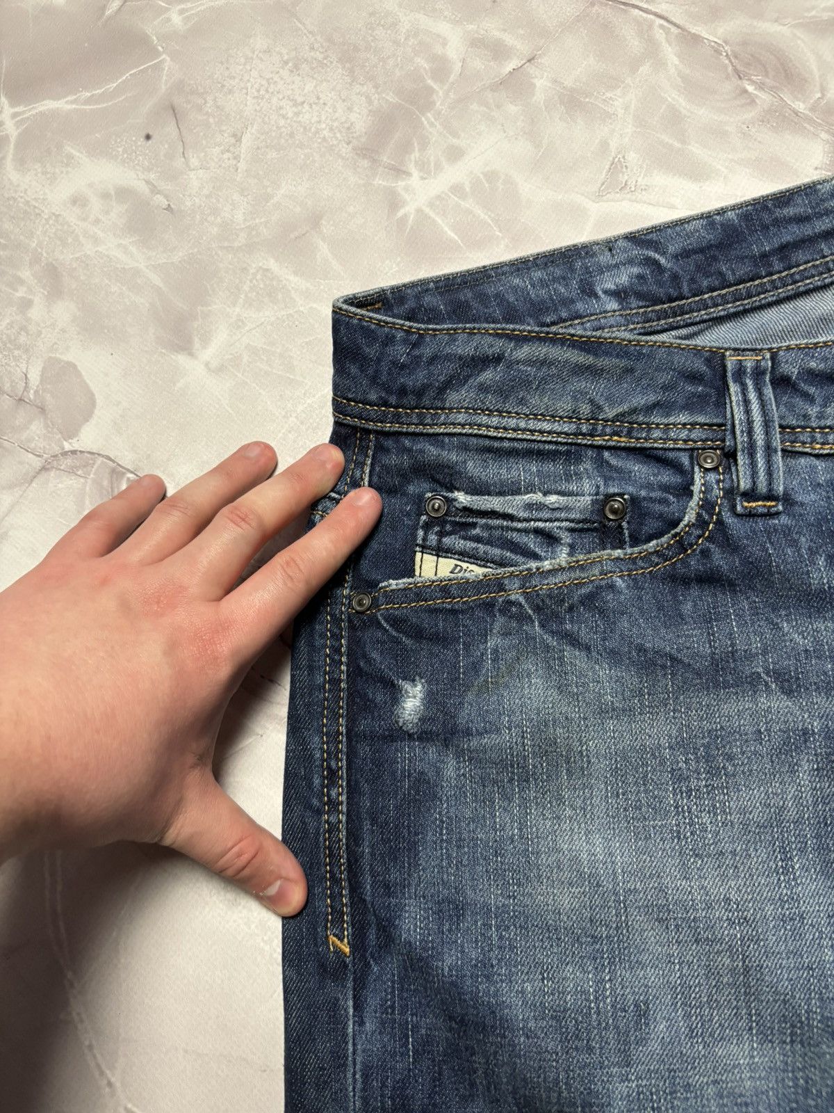 Diesel Diesel VIKER Jeans 008SV Straight Vintage Wash Blue 34x32 Size US 34 / EU 50 - 13 Thumbnail