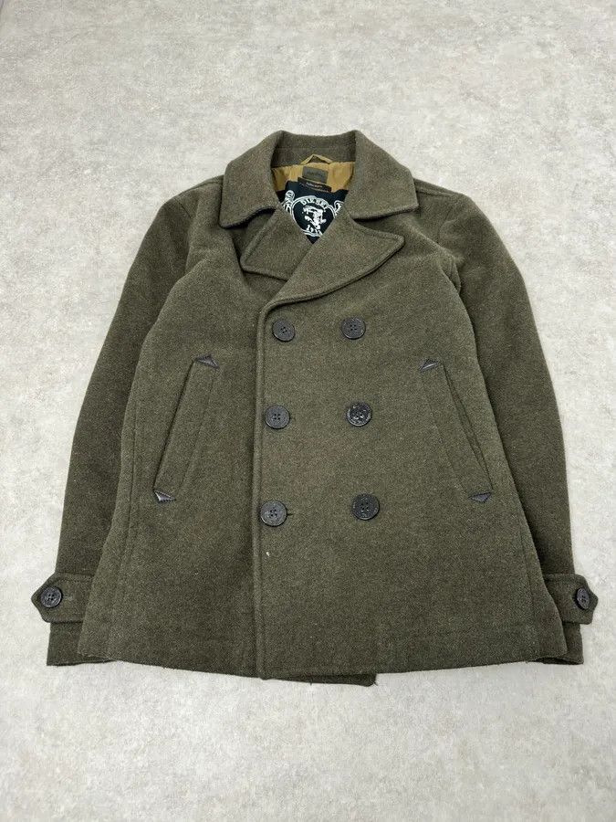 Diesel Diesel Khaki Green Wool Duffle Coat Size US S / EU 44-46 / 1 - 1 Thumbnail