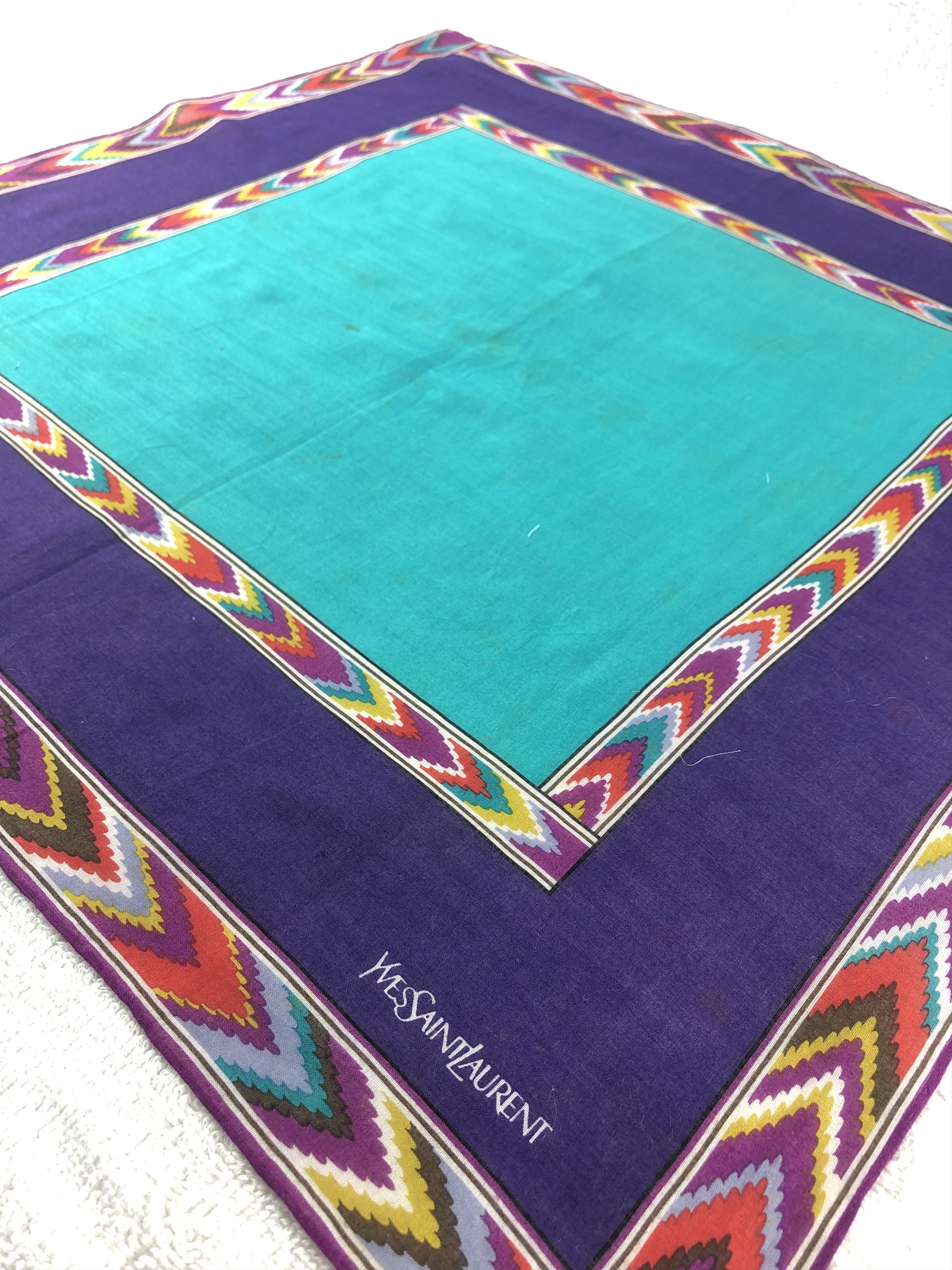 Yves Saint Laurent Yves Saint Laurent Handkerchief / Bandana / Neckerchief Size ONE SIZE - 4 Thumbnail