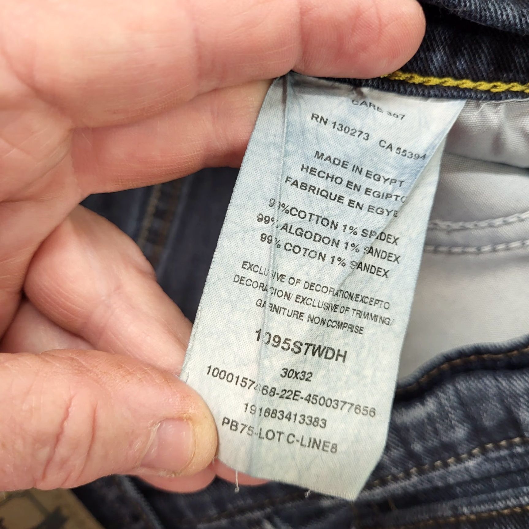 Wrangler Wrangler Jeans Mens Size 30x32 Five Star Premium Straight Fit Stonewash College Denim Blue 5-Pocket Mens Regular Size US 30 / EU 46 - 3 Thumbnail