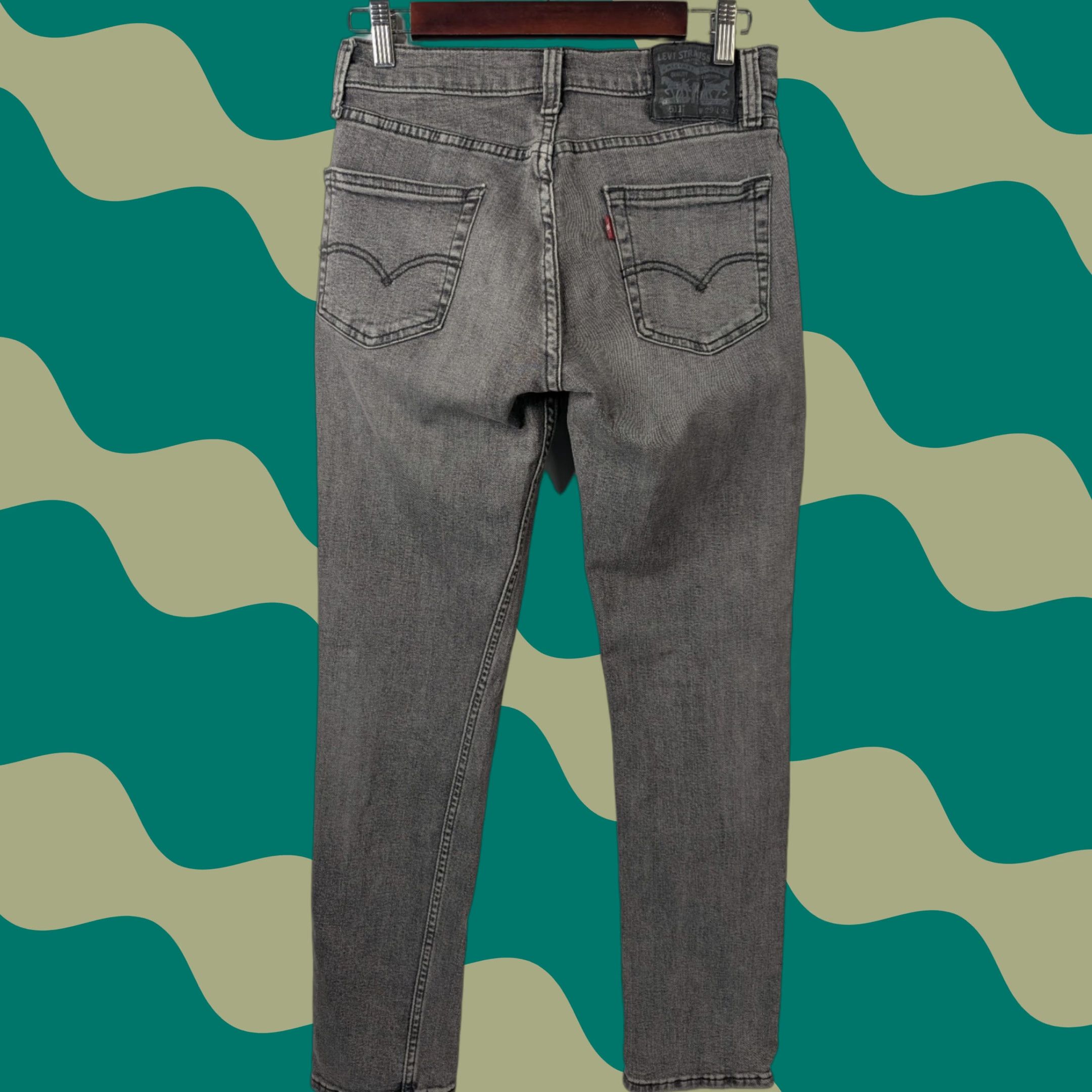 Levi's Levi's Levi's 511 Jeans Slim Gray Medium Wash Denim Mens 28x32 Regular Regular Slim 5-Pocket Modern Mens Jeans Size US 28 / EU 44 - 1 Thumbnail