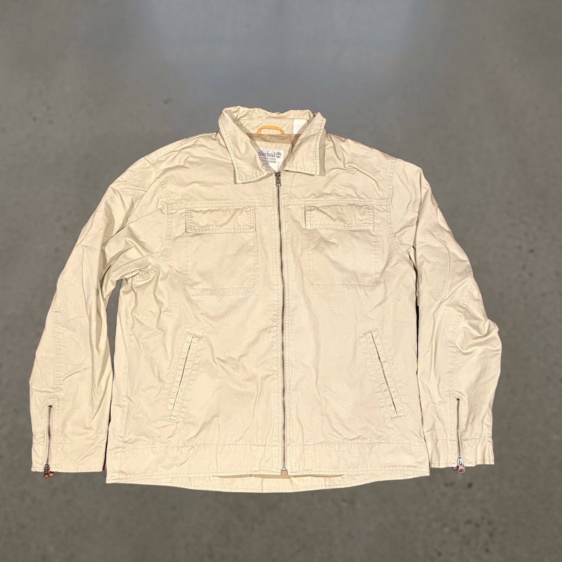 Timberland TIMBERLAND Stratham Jacket Men XL Cotton Workwear Canvas Brown Lined 90s Utility Zip Shirt?? Size US XL / EU 56 / 4 - 1 Thumbnail