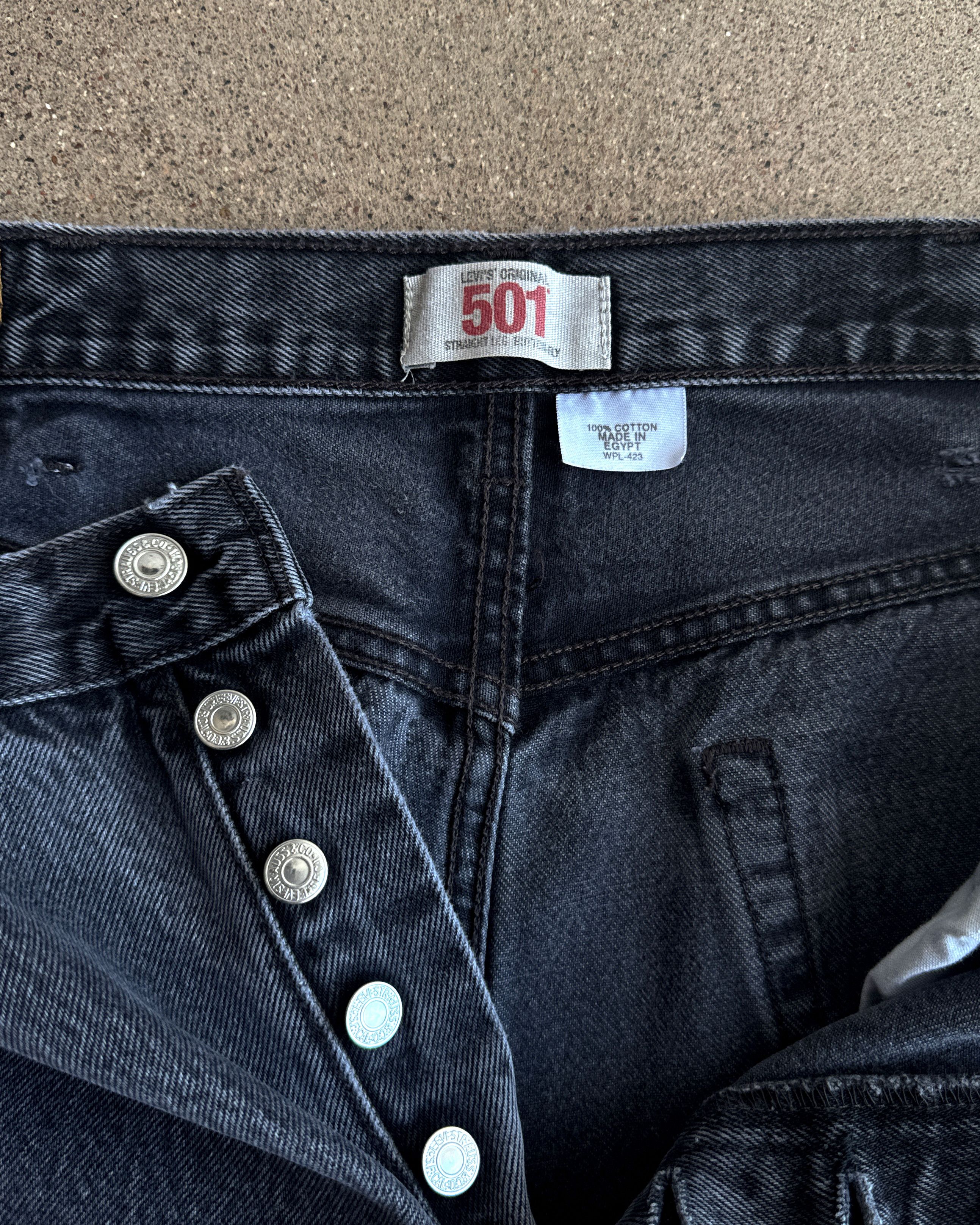 Levi's Vintage Levi's 501 Jeans Faded Black Men's 36 Released Hem Size US 36 / EU 52 - 2 Thumbnail