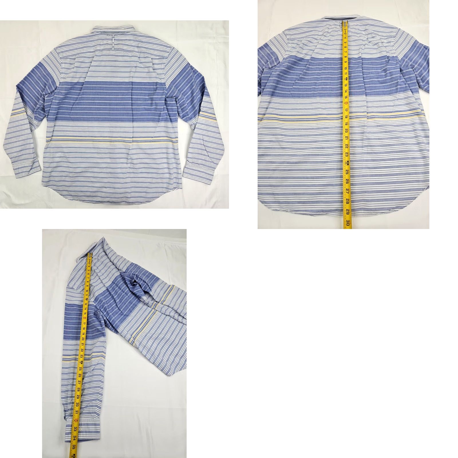 Banana Republic Banana Republic Shirt Mens XL Blue Striped Camden Fit EUC Button-Up Shirt / 3-Season Lightweight Cotton Size US XL / EU 56 / 4 - 8 Thumbnail