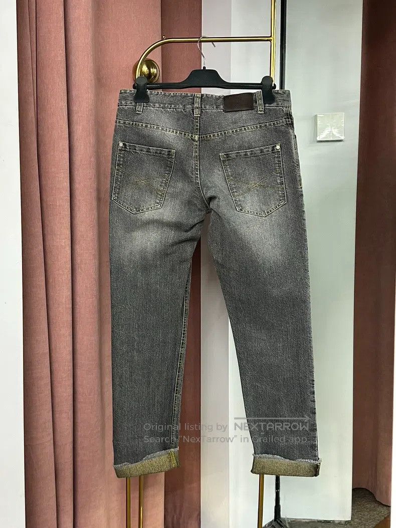 Brunello Cucinelli Brunello Cucinelli Denim Pants, Inside Gold Design Size 27" / US 4 / IT 40 - 4 Thumbnail