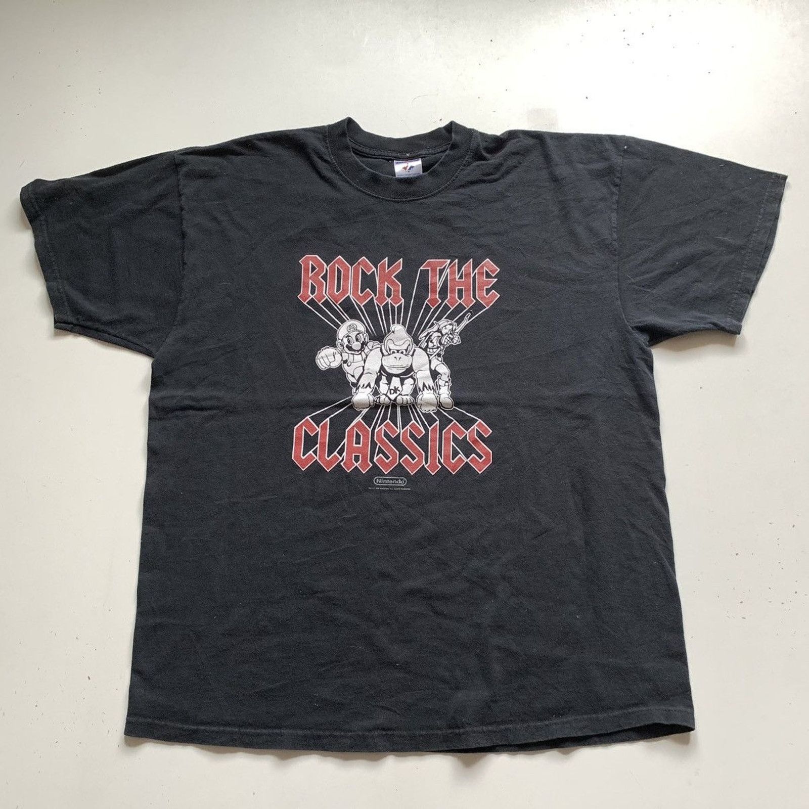 Jerzees Vintage Y2K Nintendo Donkey Kong Mario T Shirt XL Sun Faded Size US XL / EU 56 / 4 - 1 Thumbnail