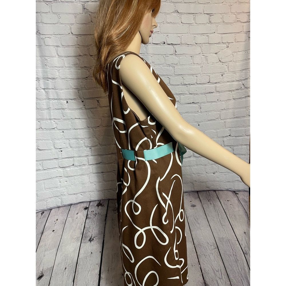 Other Jessica Howard Sleeveless Brown With Ribbon Tie Dress Size Size XL / US 12-14 / IT 48-50 - 3 Thumbnail