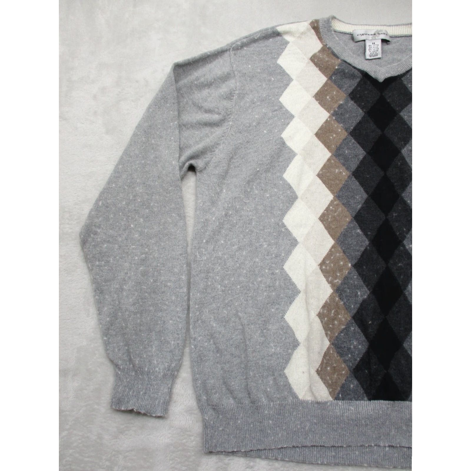 Vintage Cypress Links Mens Large 44 Sweater Golf Long Sleeve Argyle Vintage Casual Regular Knit Pullover Size US L / EU 52-54 / 3 - 3 Thumbnail