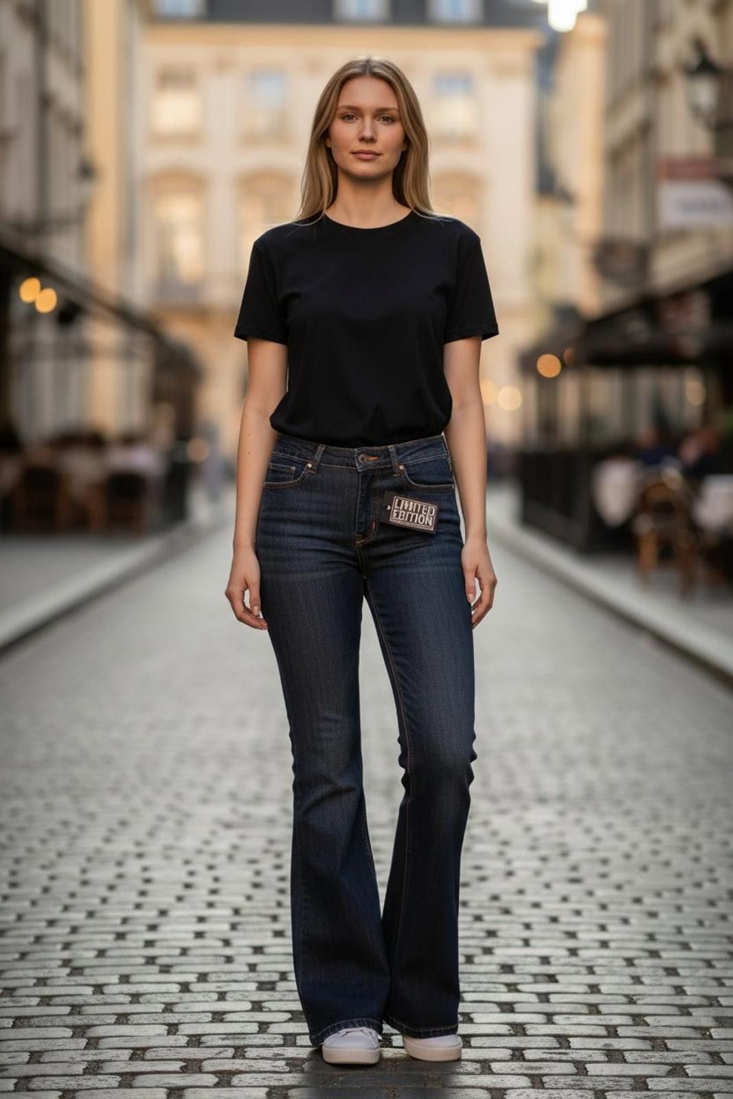 Other New York & Company Women's Dark Blue Flare Jeans Size 26" / US 2 / IT 38 - 2 Thumbnail