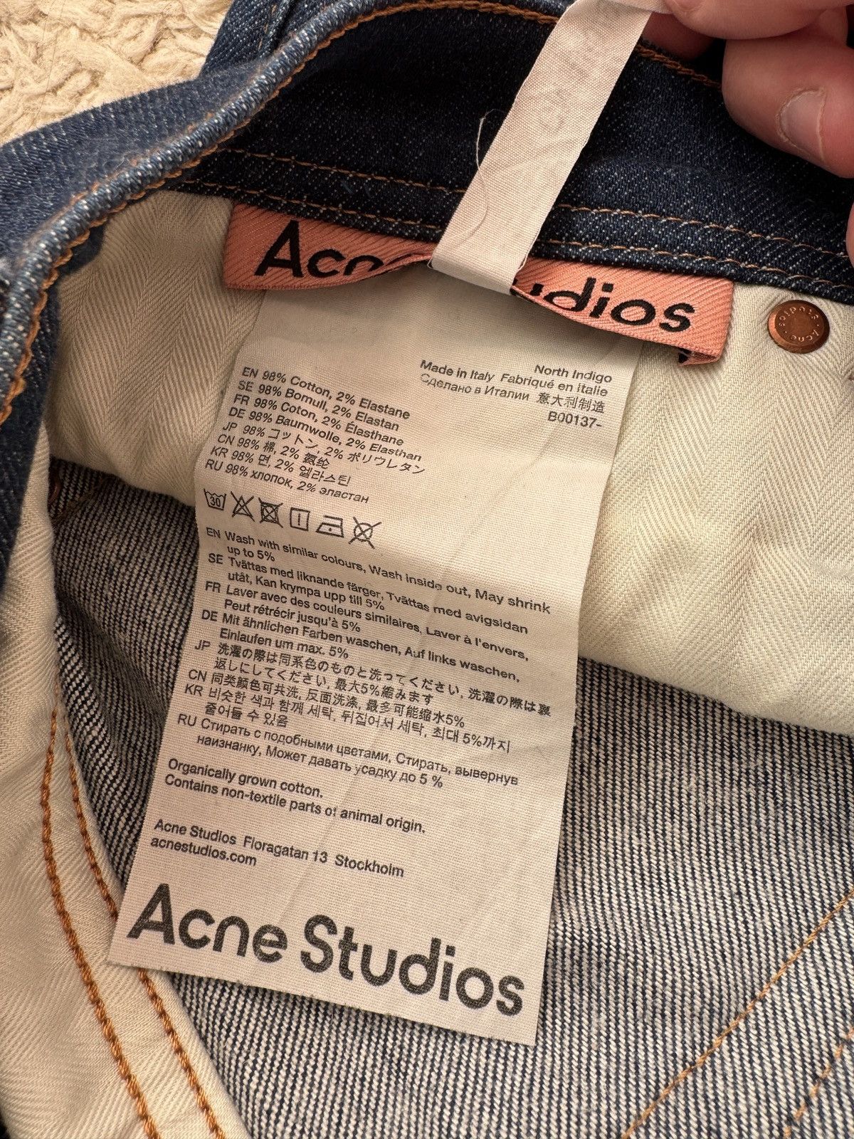 Acne Studios Acne Studios North Indigo Navy Jeans Size 34 Size US 34 / EU 50 - 16 Thumbnail