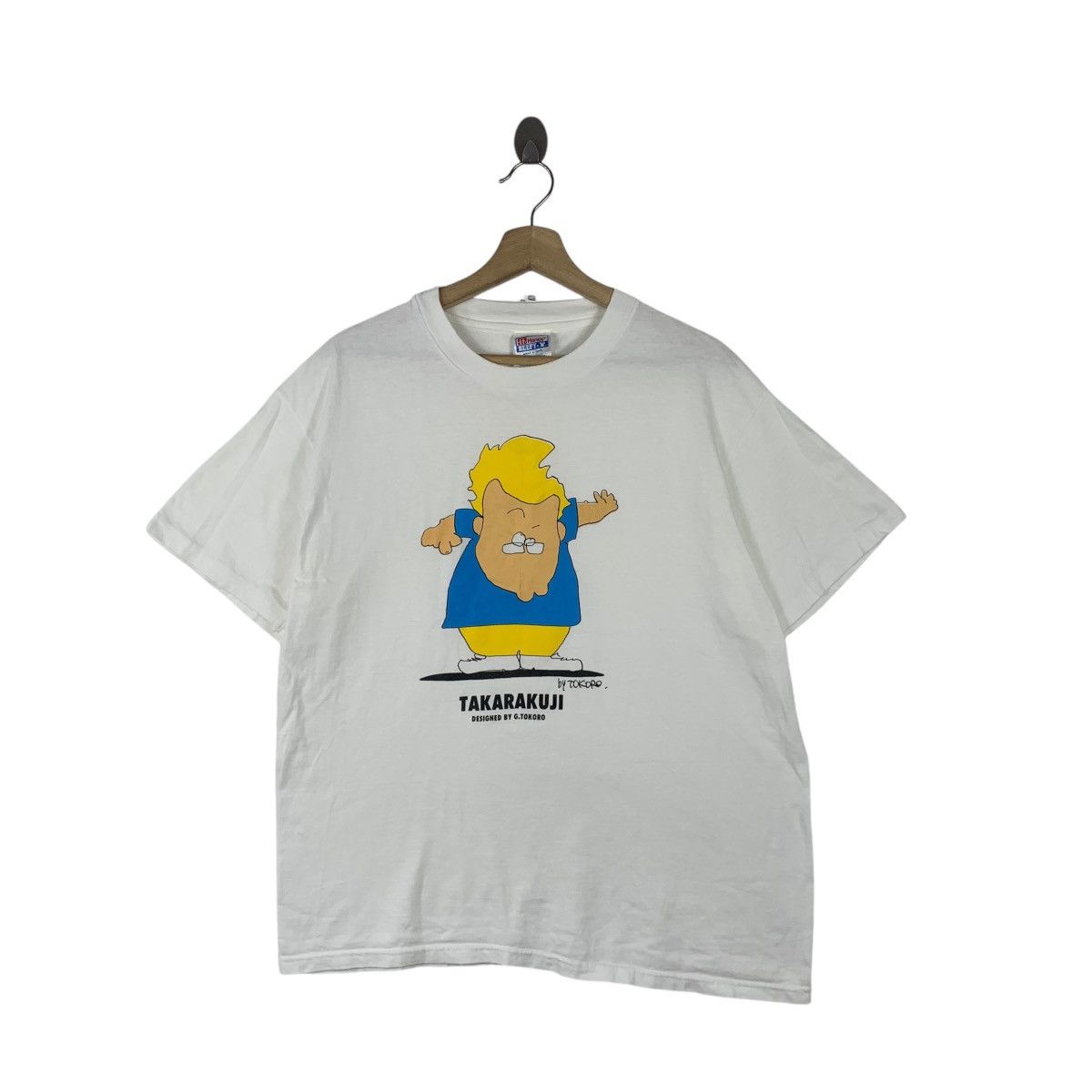 Vintage Vintage 90’ TAKARUJI LOTTERY G. TOKORO Illustration Tee Size US L / EU 52-54 / 3 - 1 Thumbnail